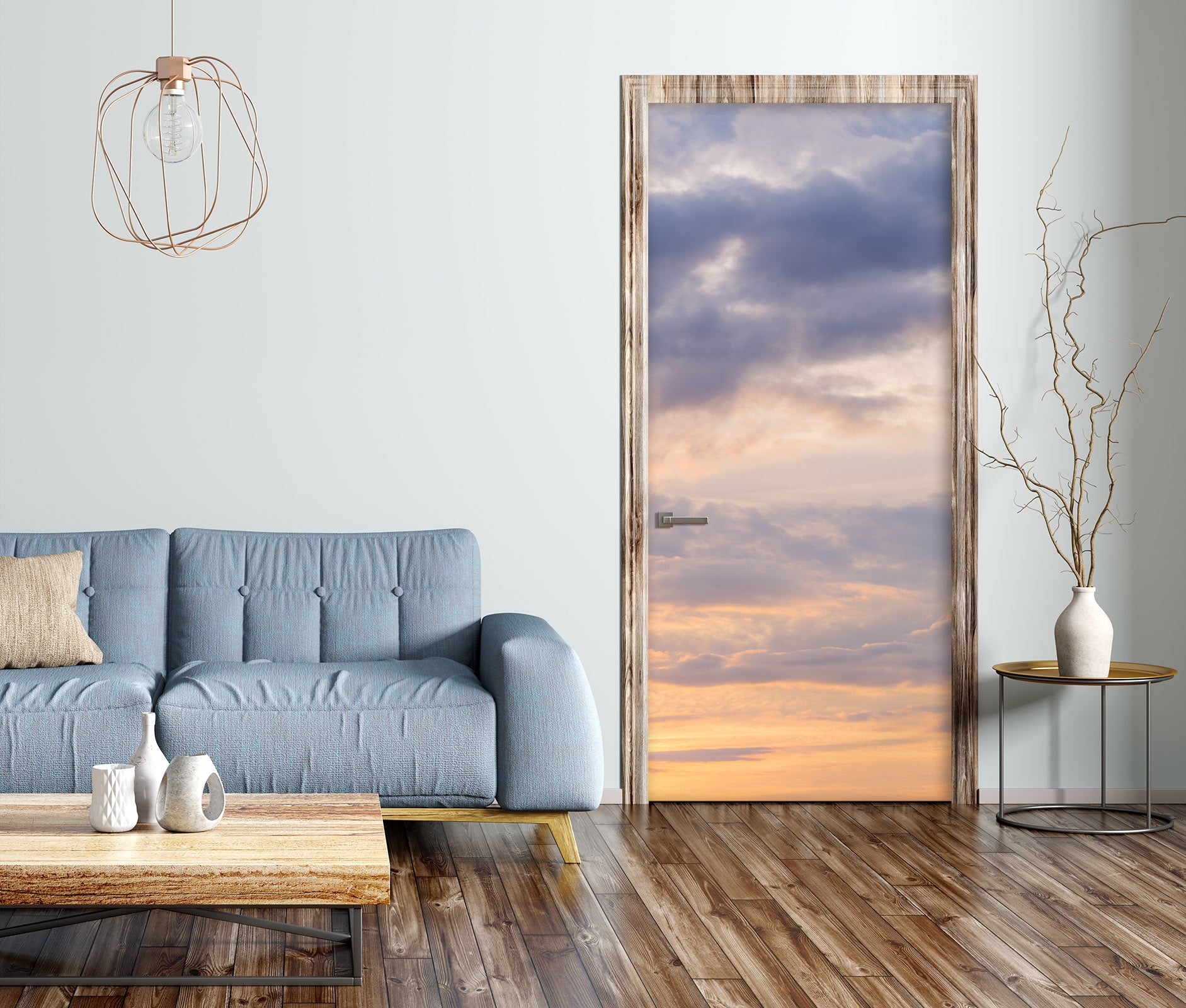 3D Sunset Clouds 5194 Assaf Frank Door Mural