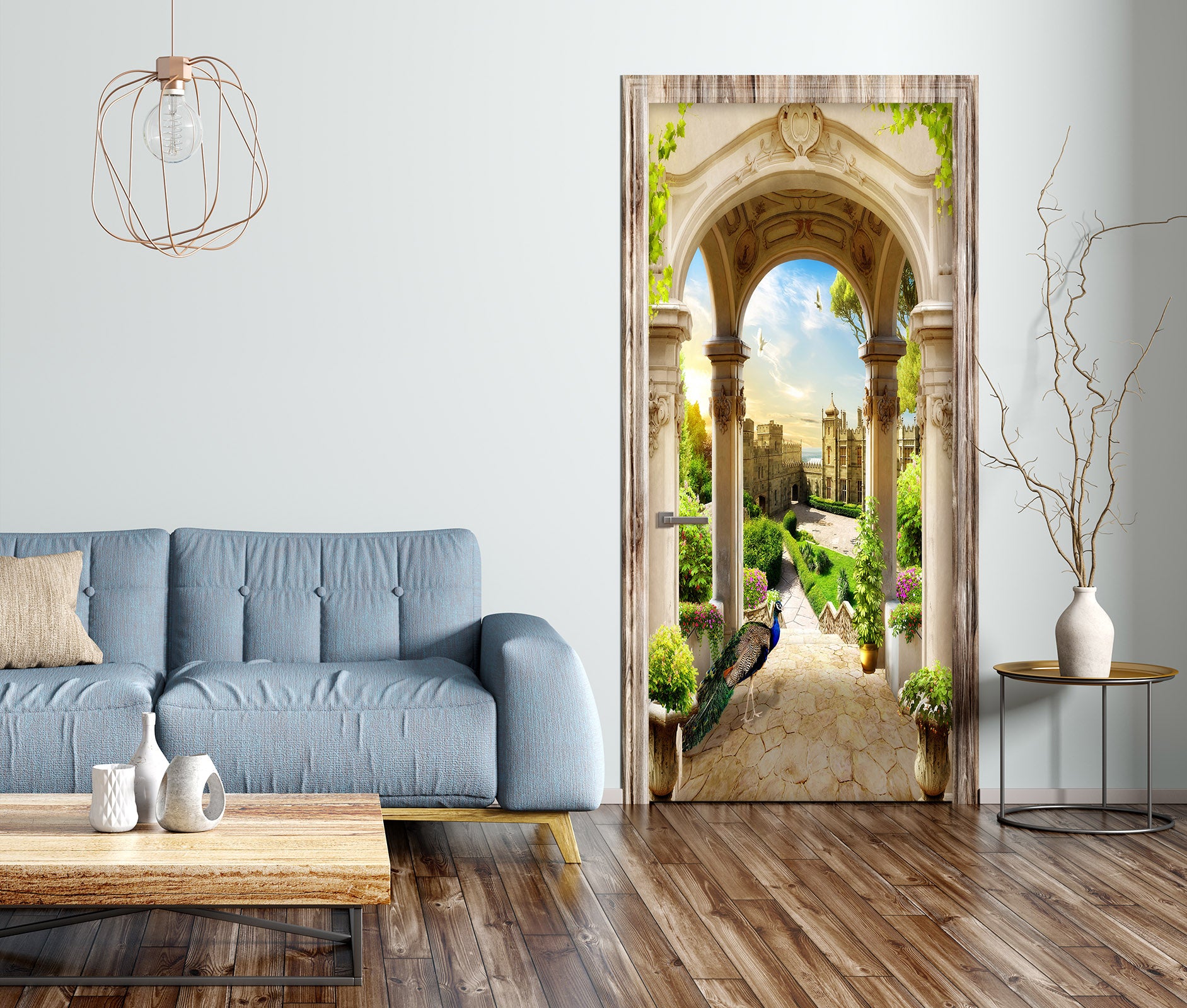 3D Corridor 22107 Door Mural