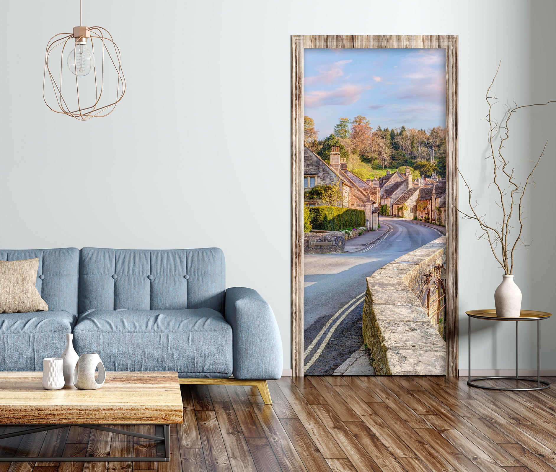 3D Town Scenery 5153 Assaf Frank Door Mural