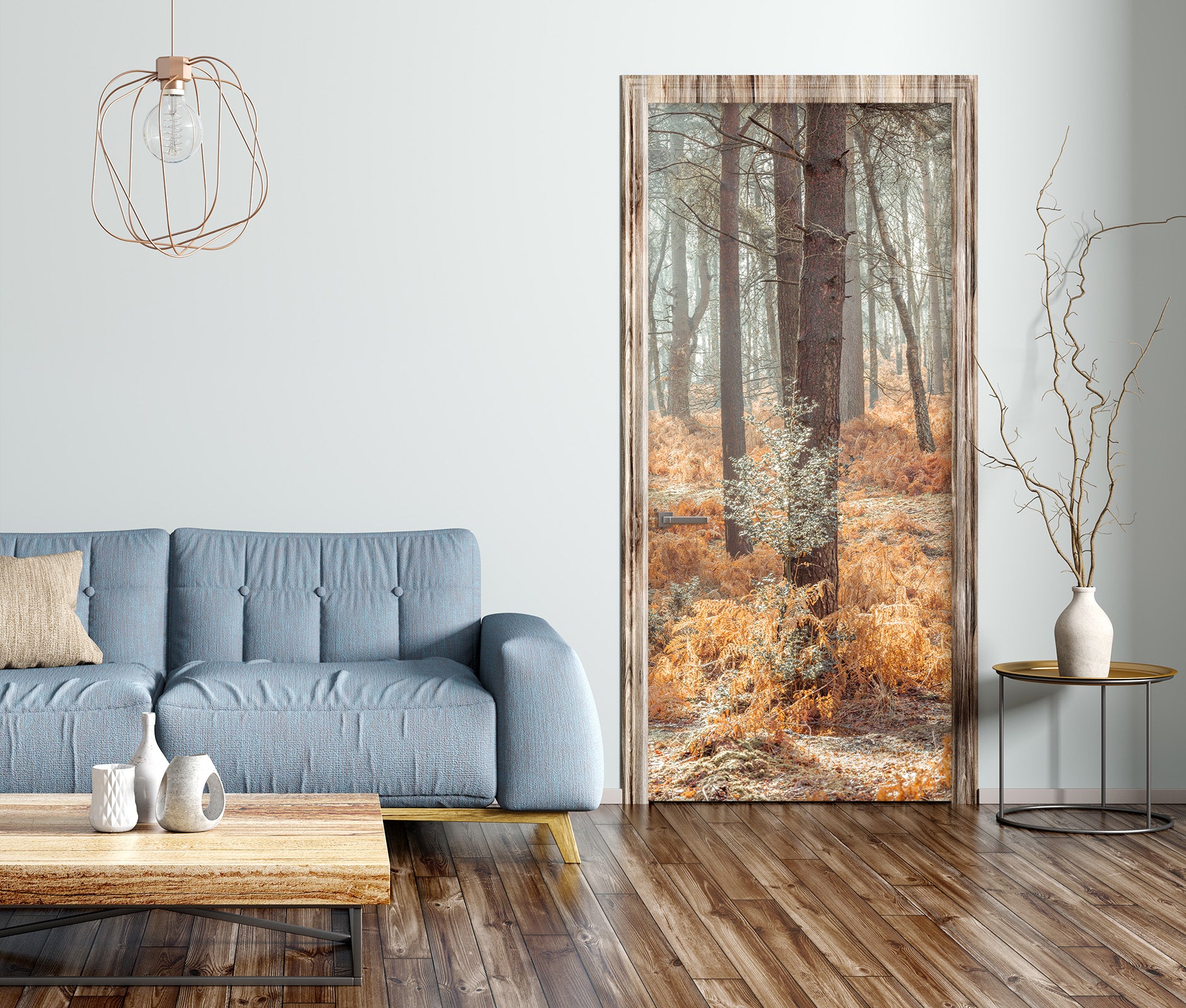 3D Trees Grass 5132 Assaf Frank Door Mural