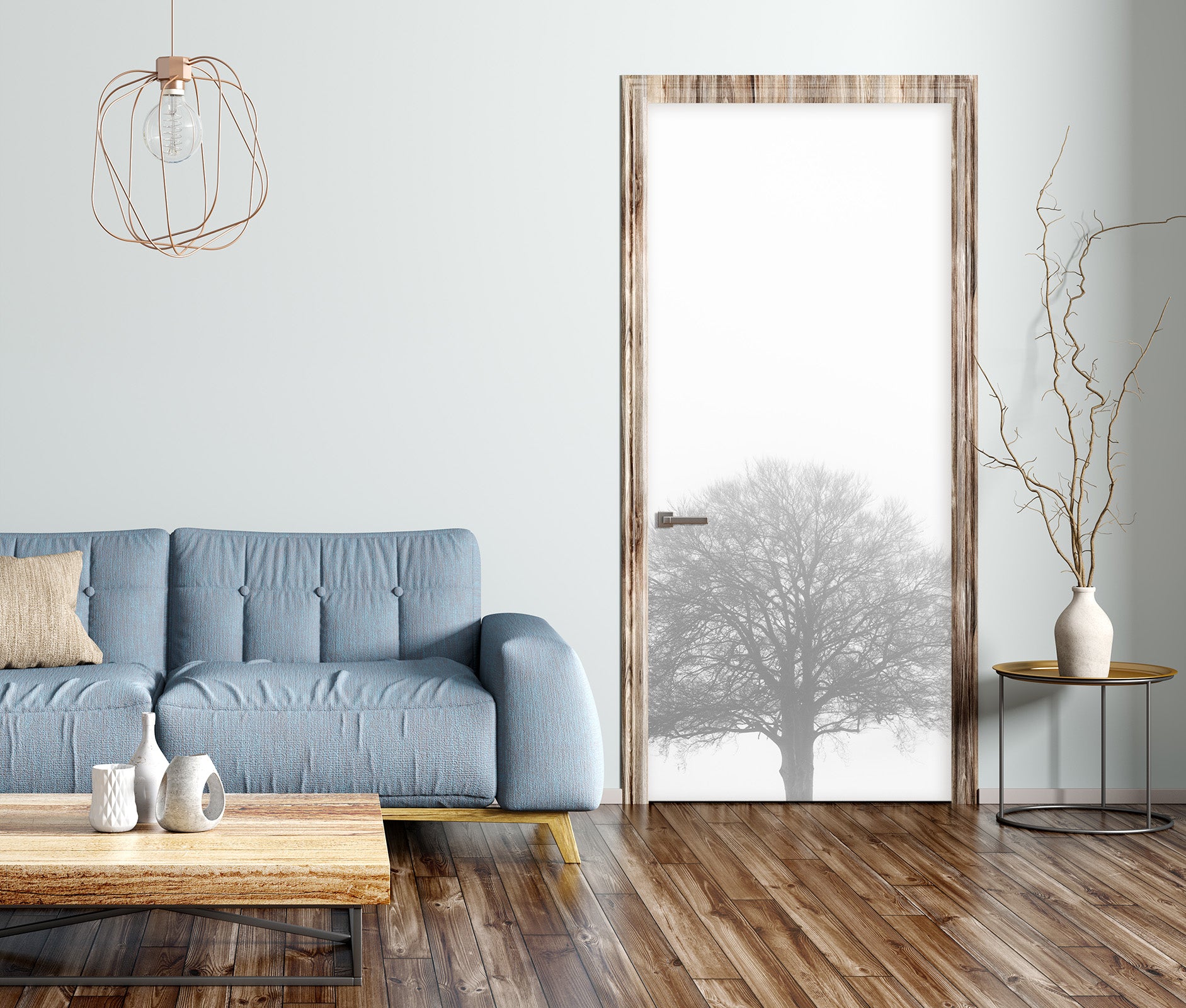 3D Snowy Trees 5127 Assaf Frank Door Mural