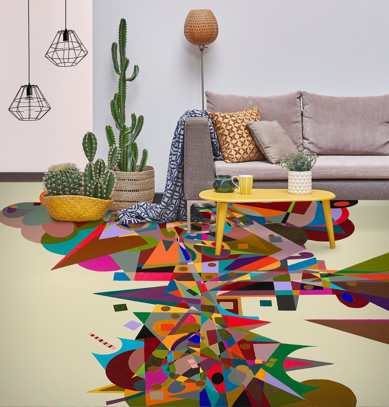 3D Colorful Graphic Pattern 9511 Allan P. Friedlander Floor Mural