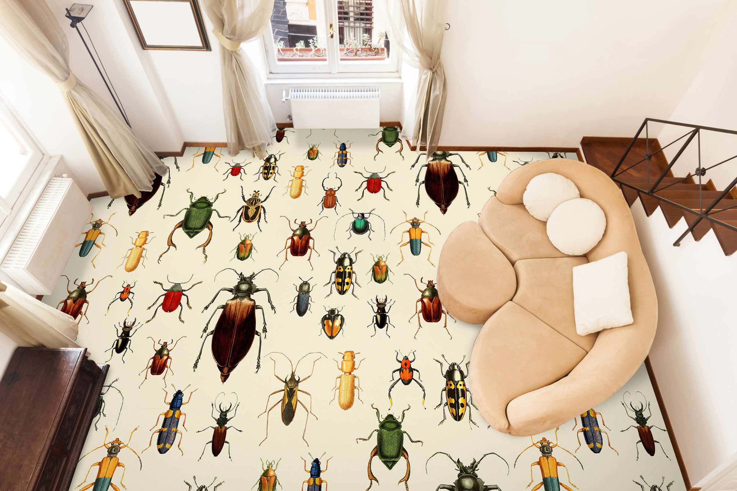 3D Colorful Insects 99224 Uta Naumann Floor Mural