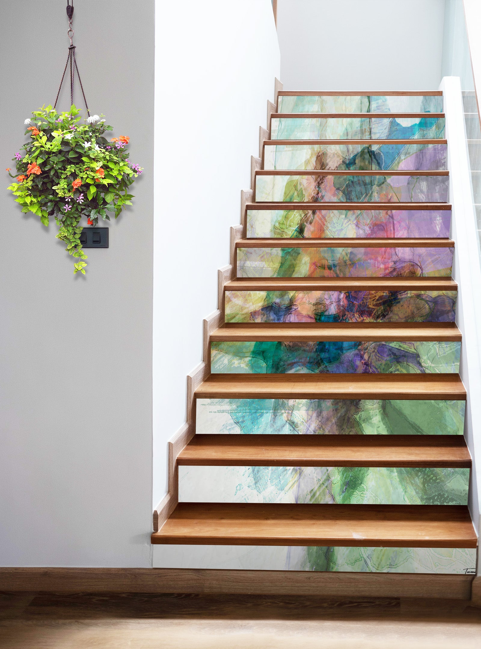 3D Watercolor Texture 104207 Michael Tienhaara Stair Risers