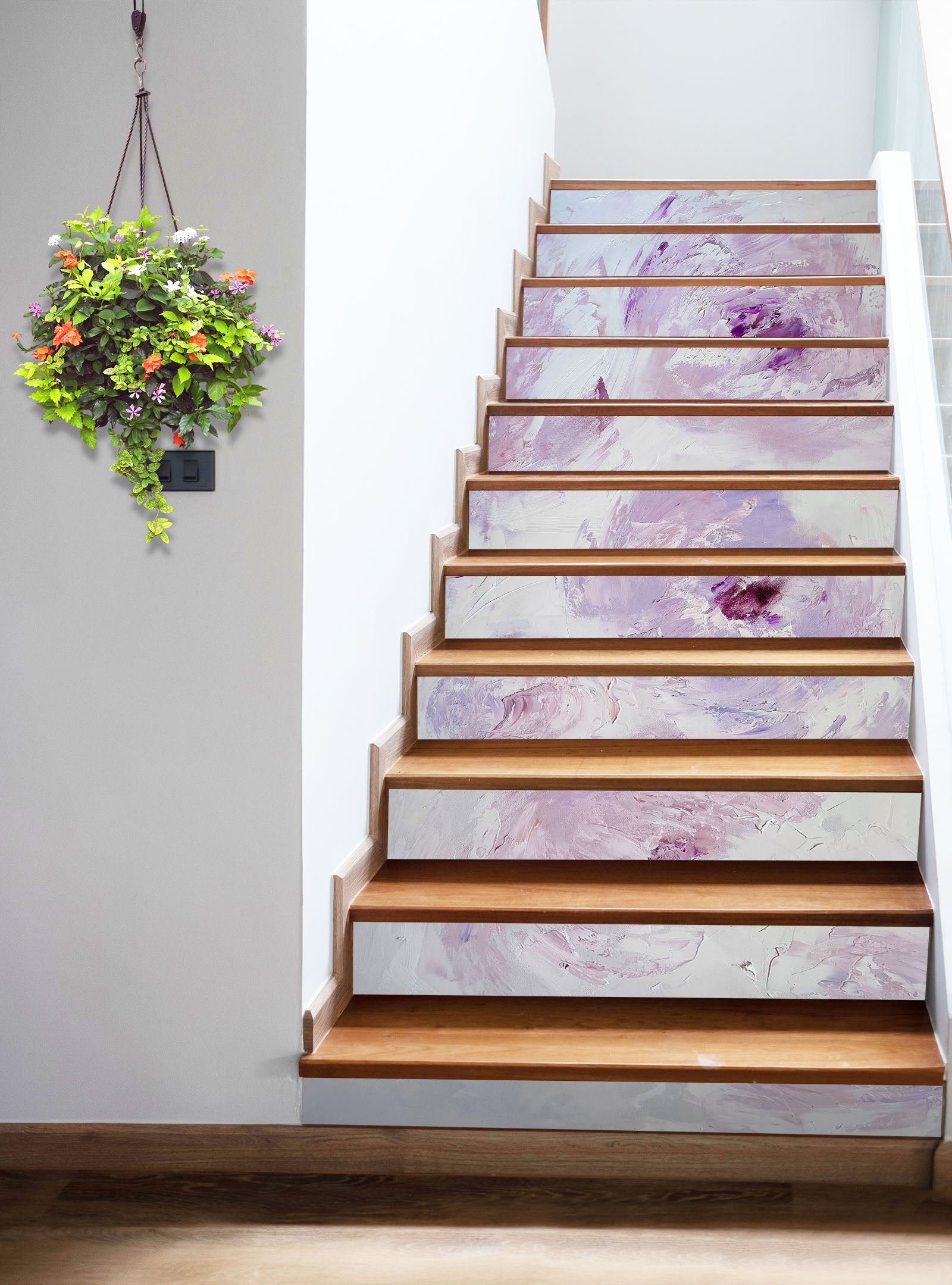 3D Pink Flower 3912 Skromova Marina Stair Risers