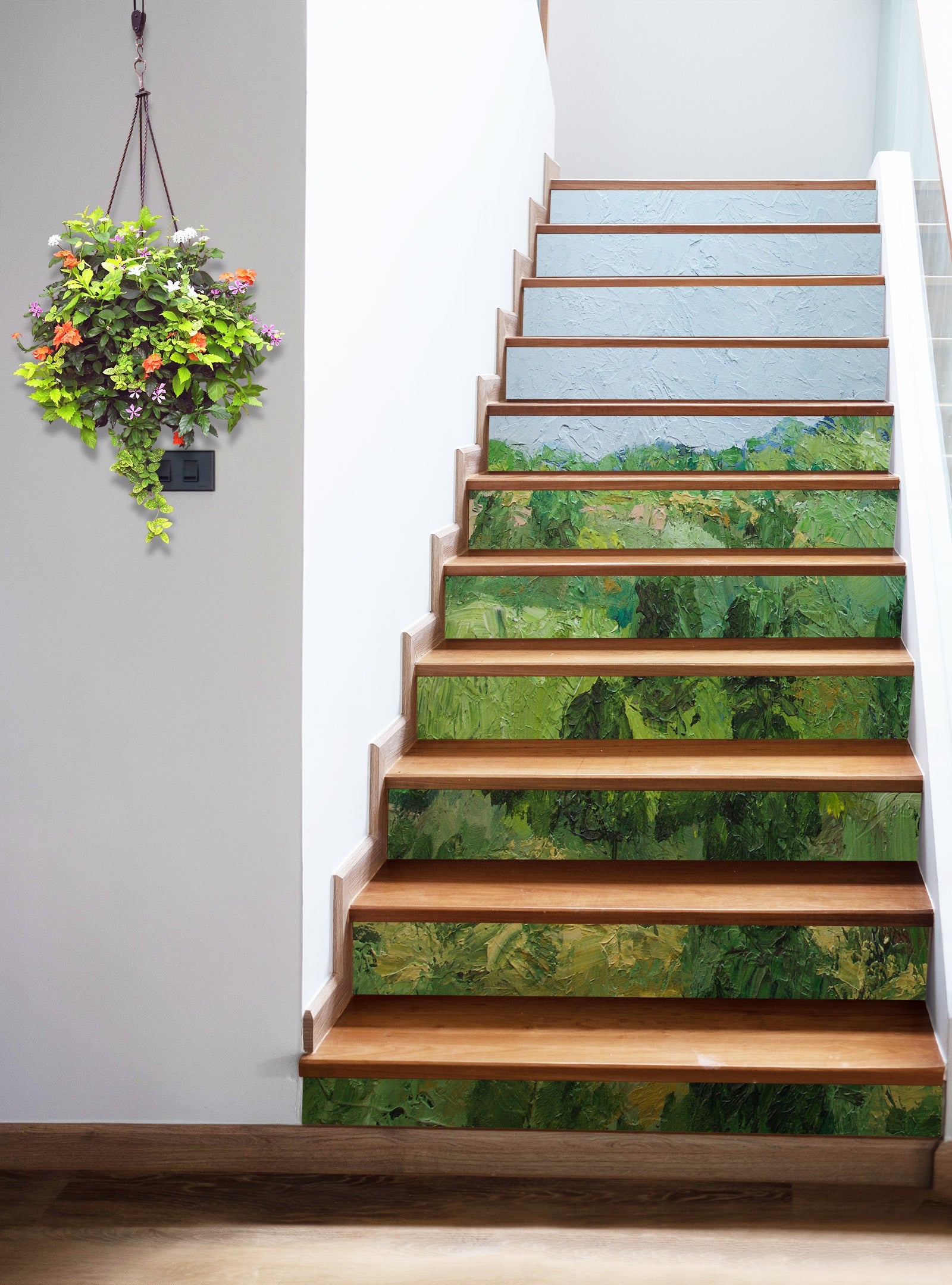 3D Green Woods Oil Painting 9030 Allan P. Friedlander Stair Risers