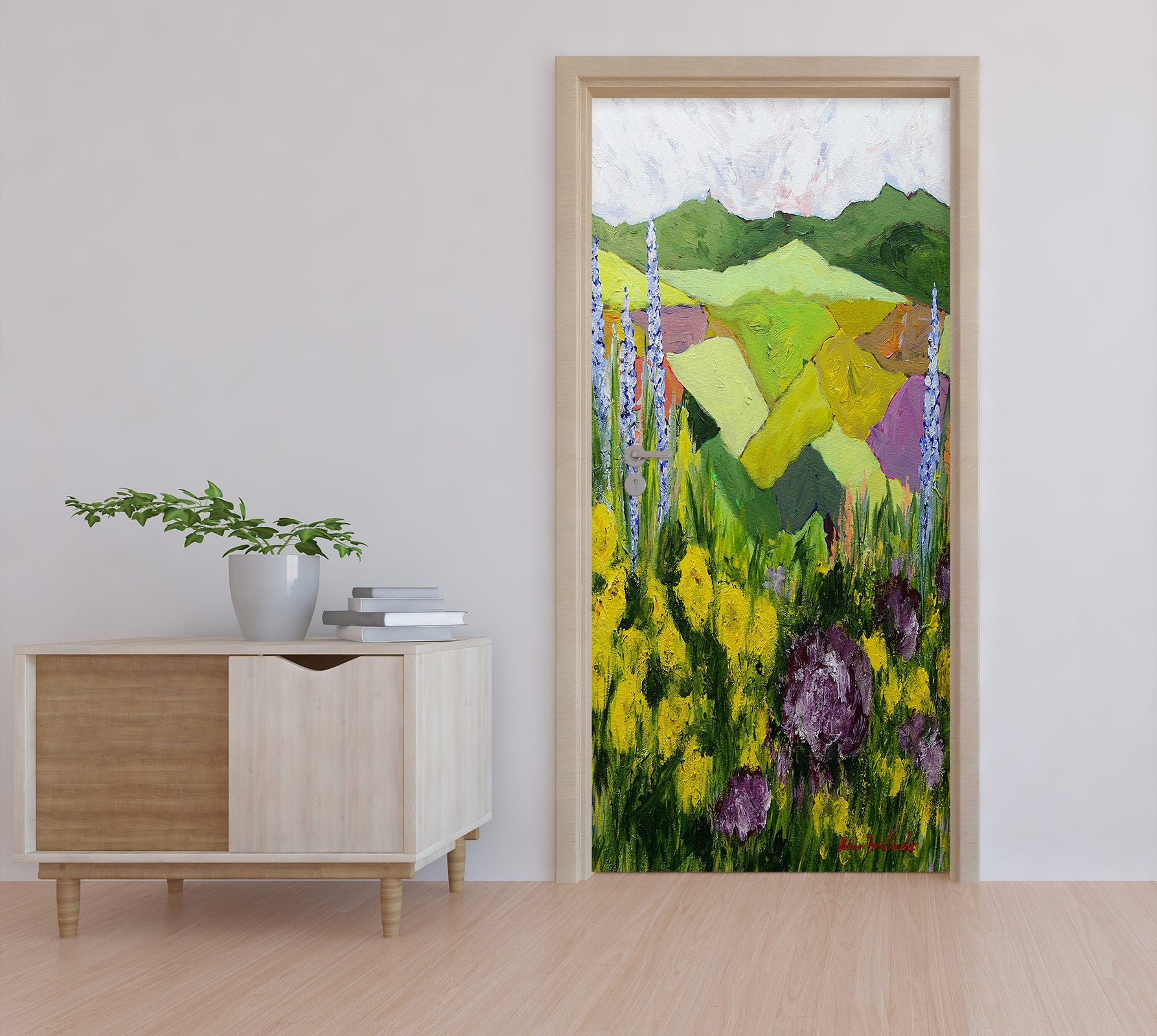 3D Flower Bushes Field 93177 Allan P. Friedlander Door Mural