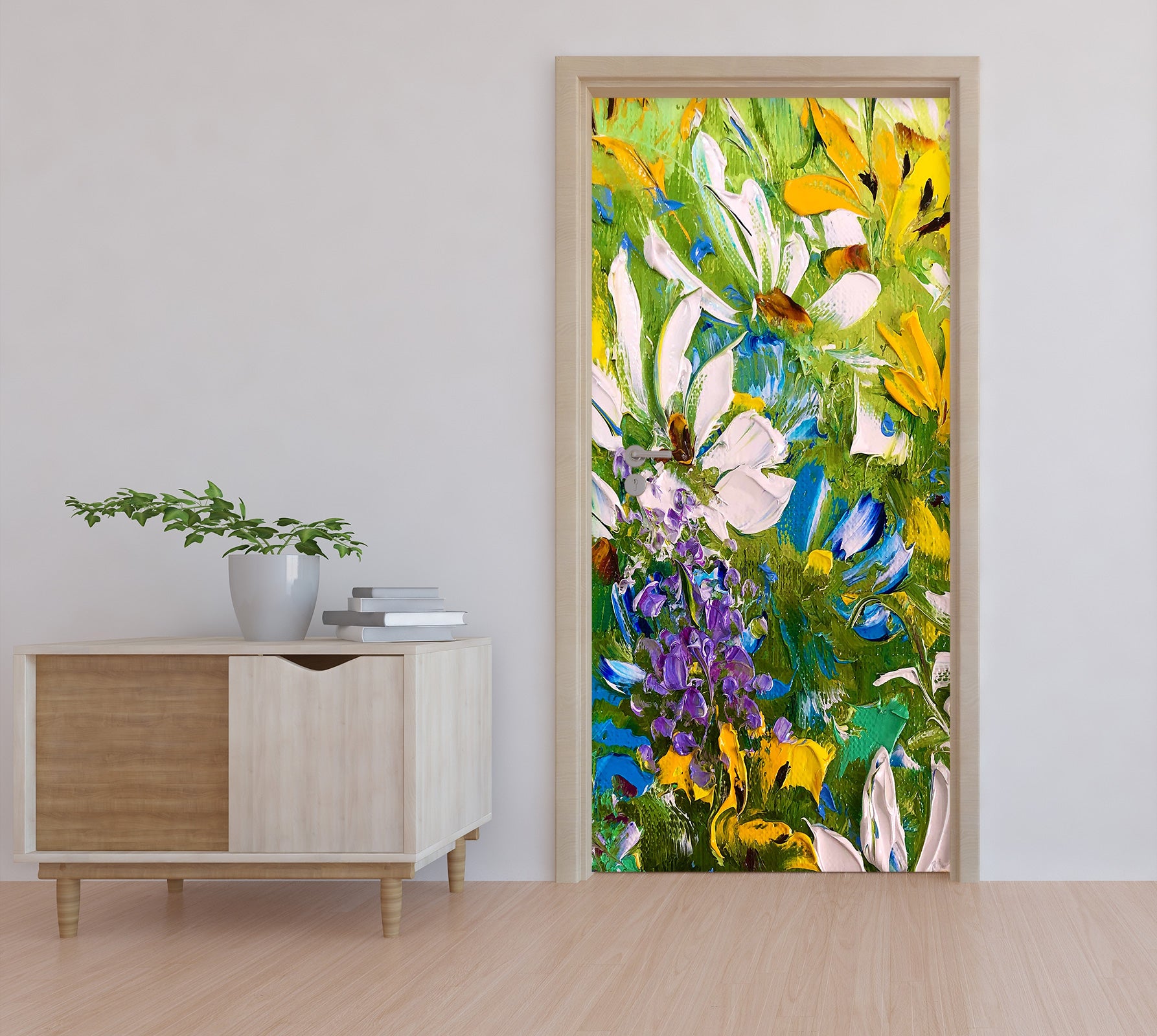 3D Color Flower 3124 Skromova Marina Door Mural