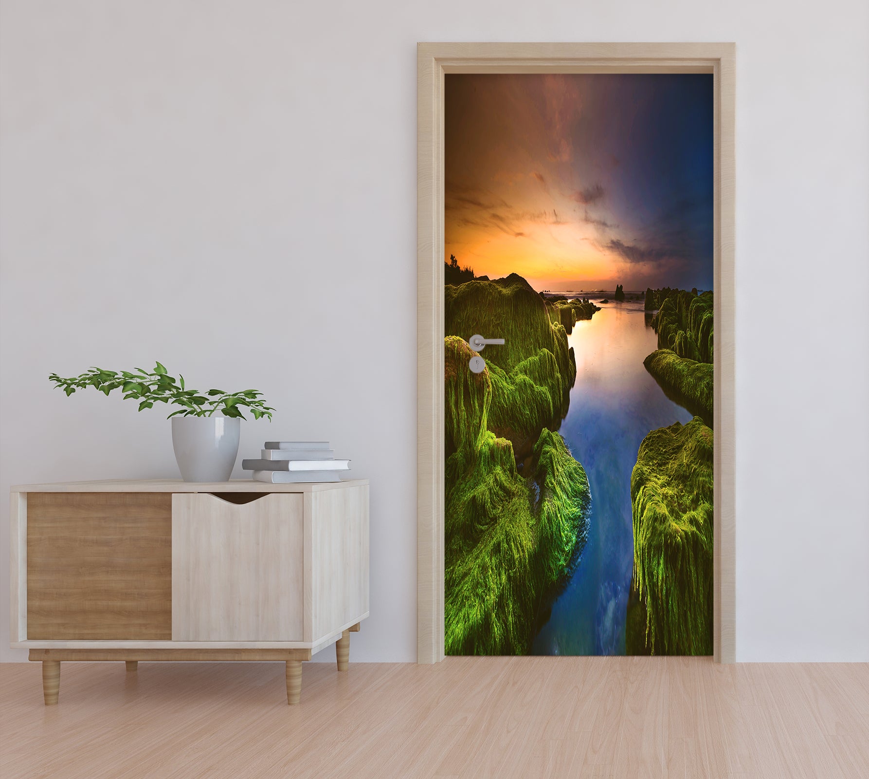 3D Mountain Gorge 22027 Door Mural