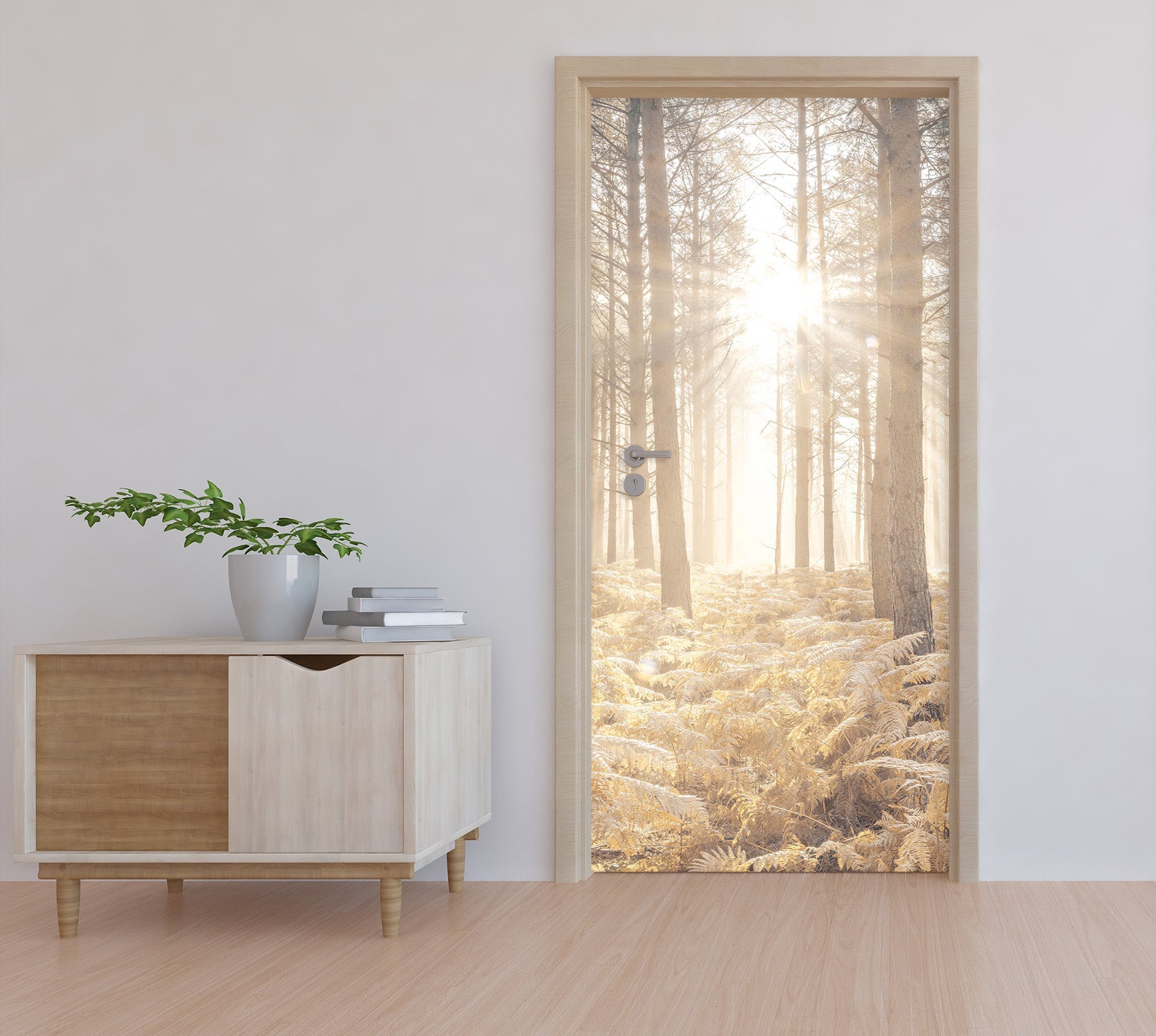 3D Sun Wood 5112 Assaf Frank Door Mural