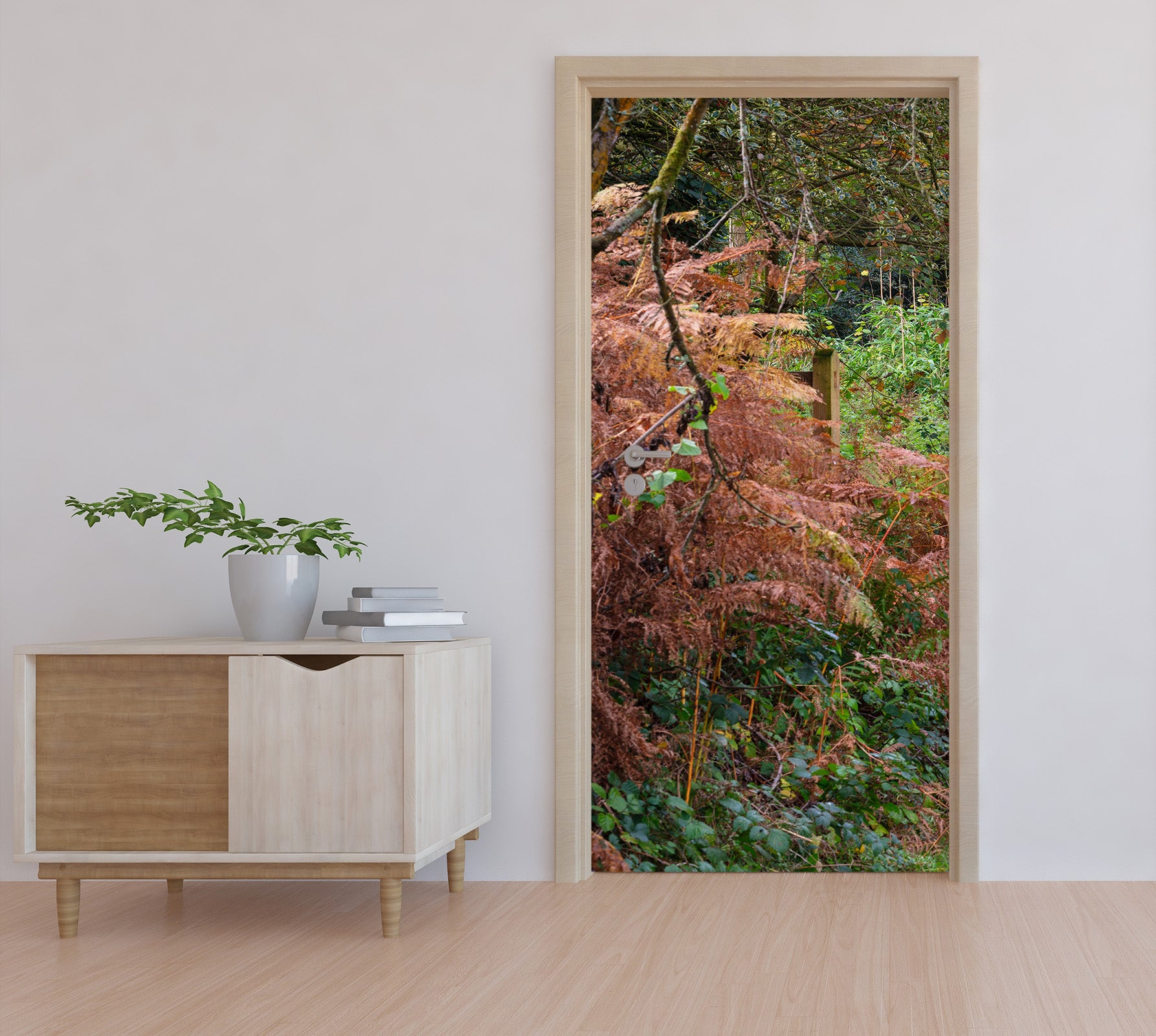 3D Withered Leaves 5102 Assaf Frank Door Mural