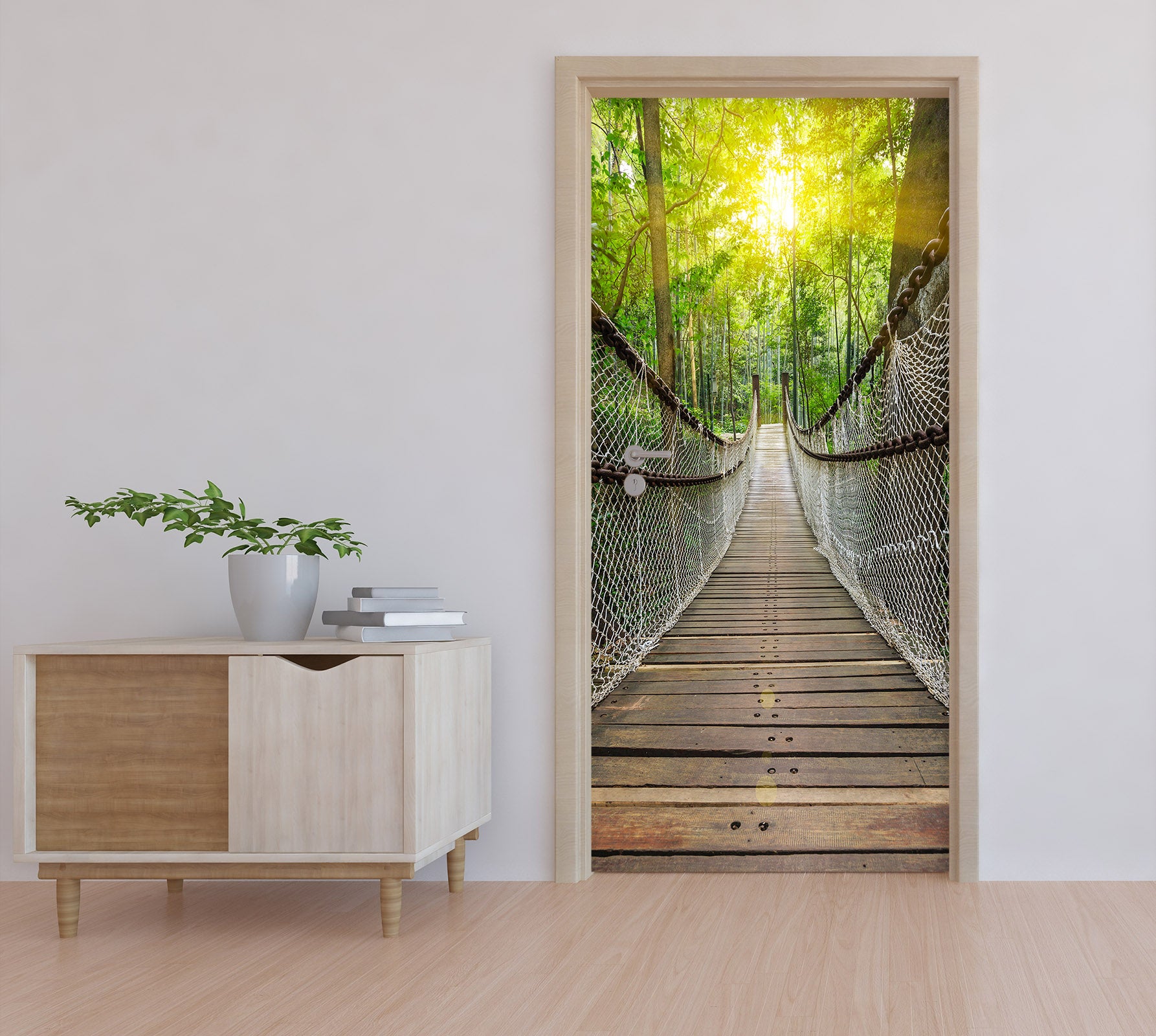 3D Suspension Bridge 22067 Door Mural