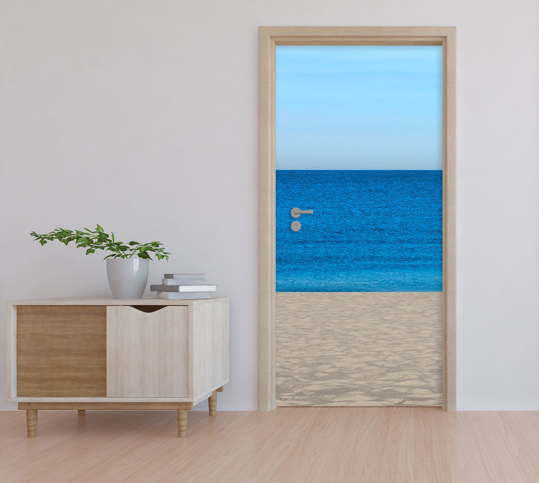 3D Beach Blue Sea 11506 Marco Carmassi Door Mural