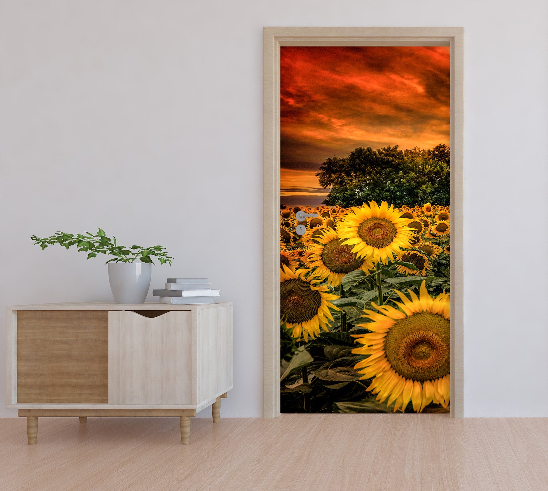 3D Sunflower 122136 Marco Carmassi Door Mural