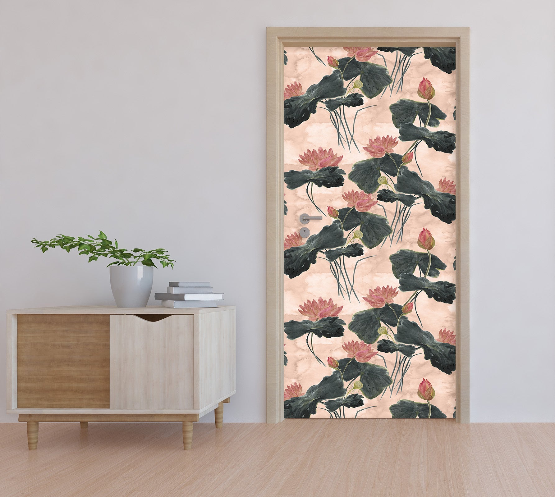 3D Lotus 25141 Door Mural