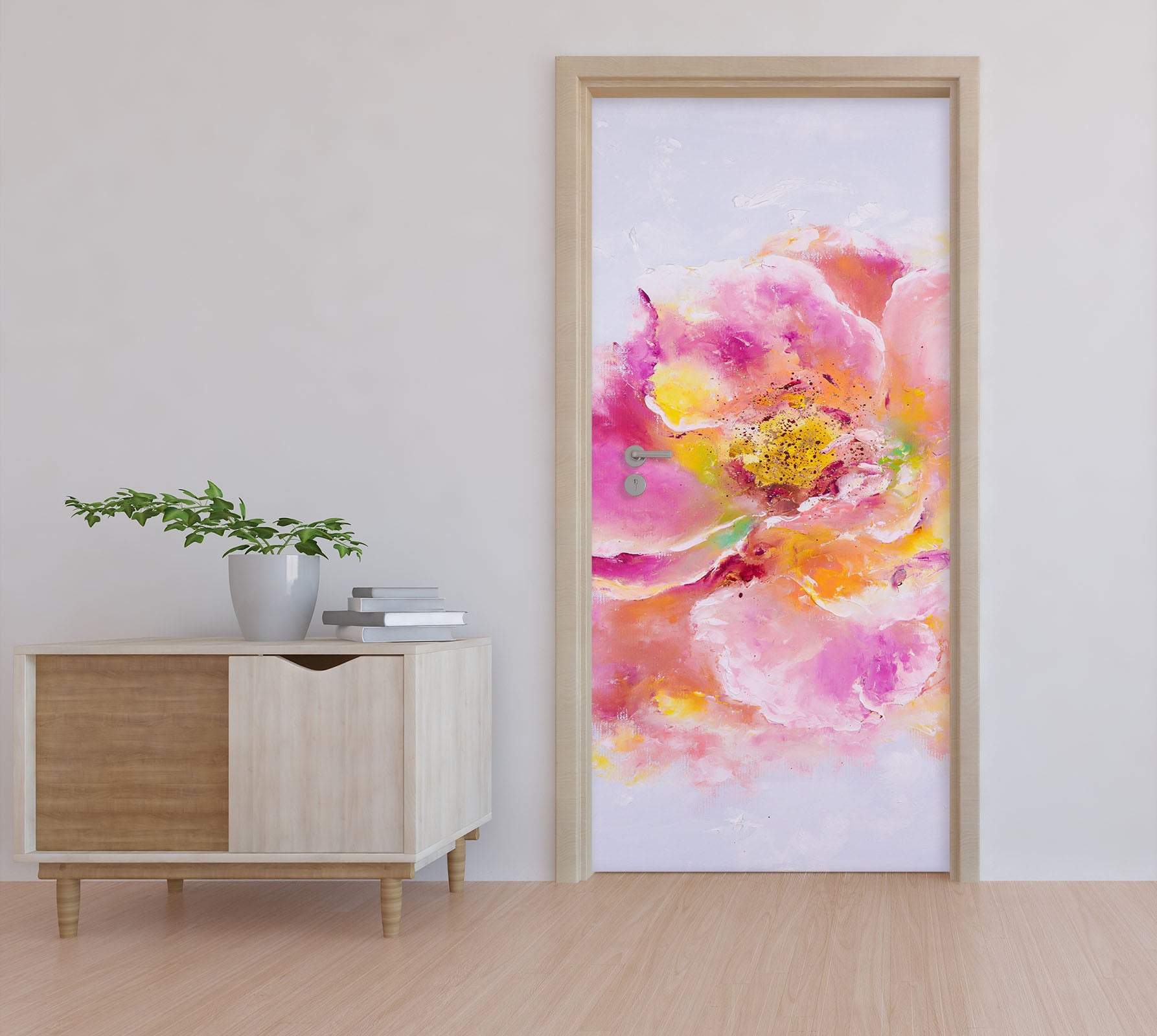 3D Pink Flower 3260 Skromova Marina Door Mural