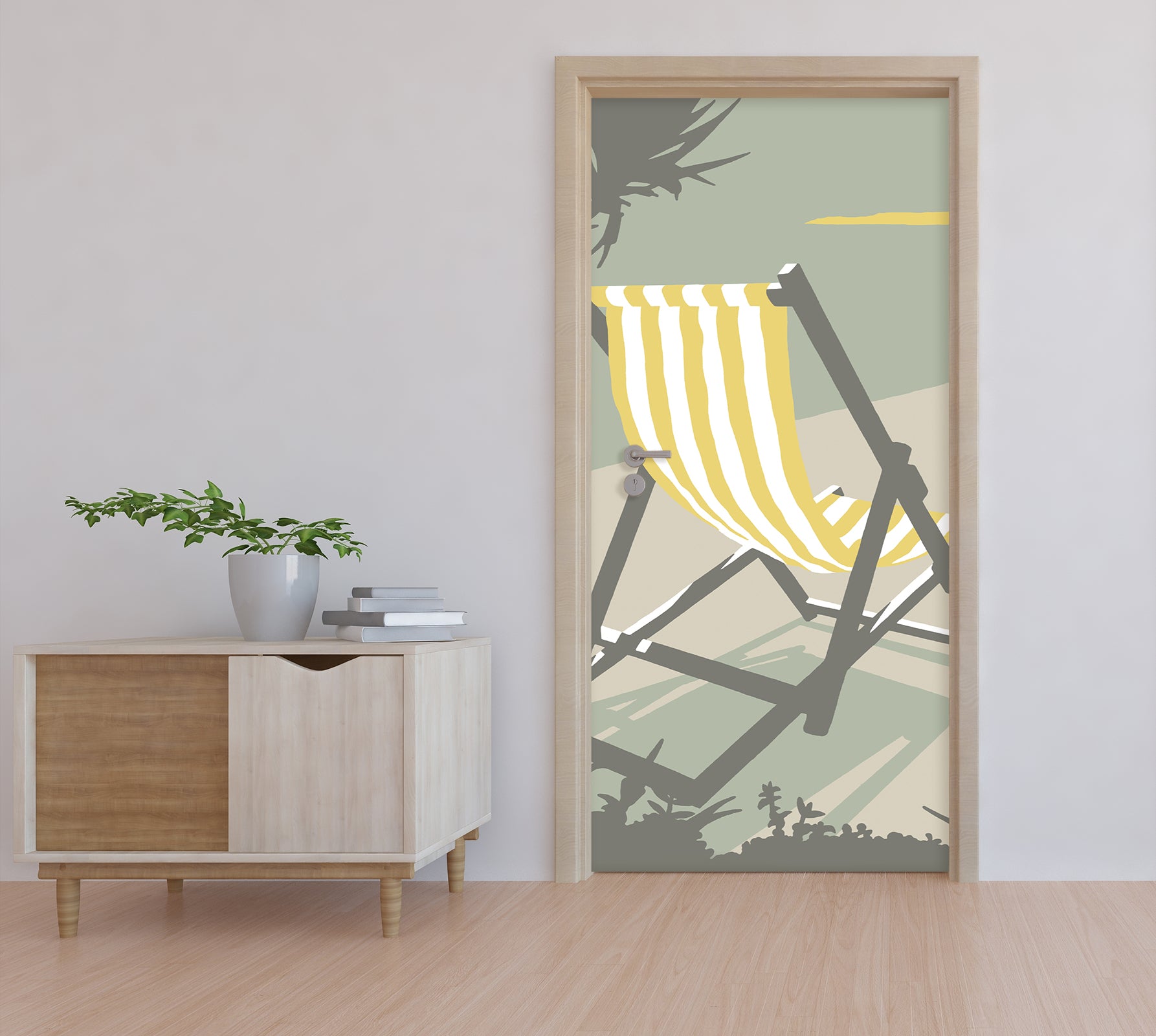 3D Recliner Yellow 9262 Steve Read Door Mural