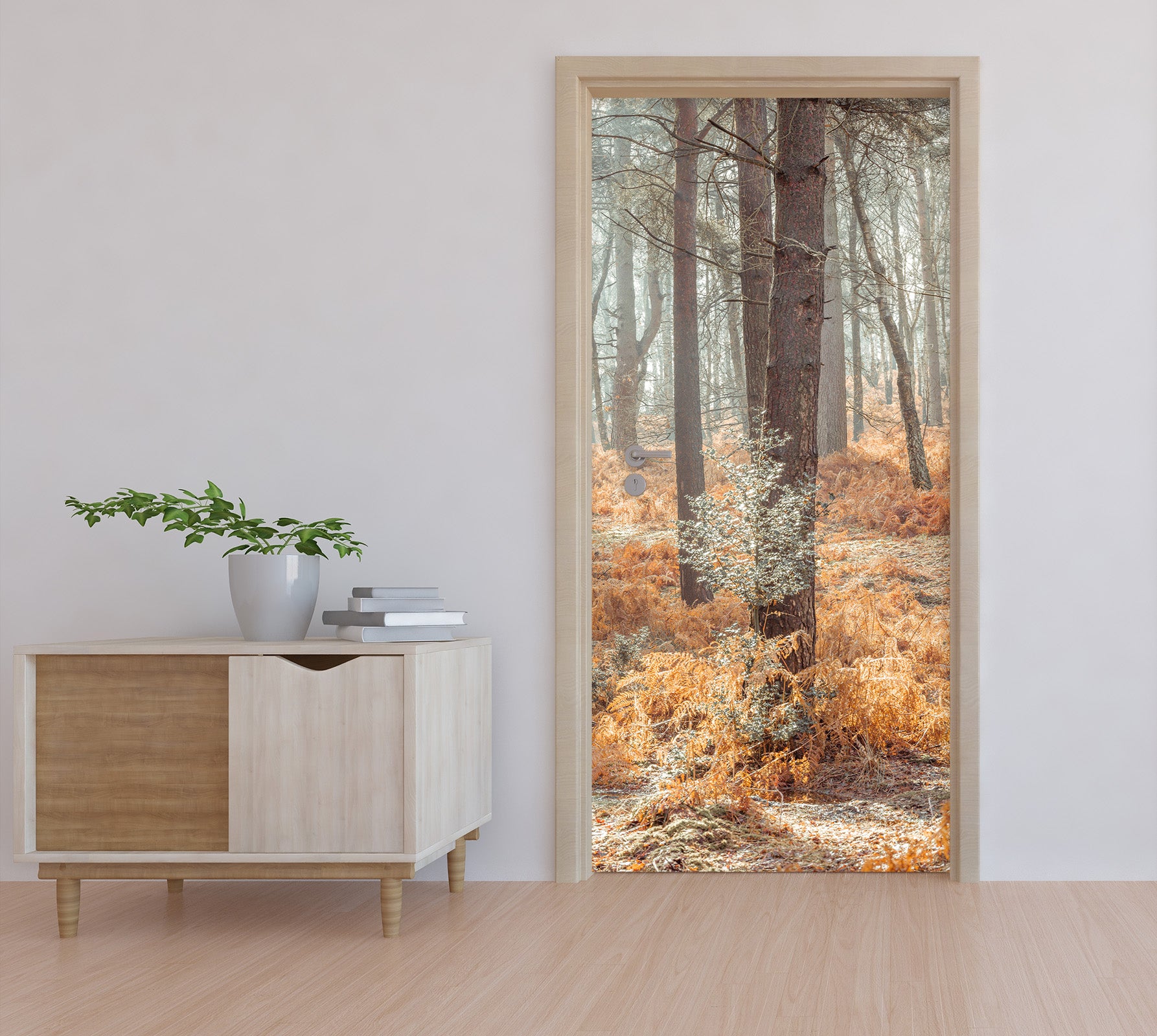 3D Trees Grass 5132 Assaf Frank Door Mural