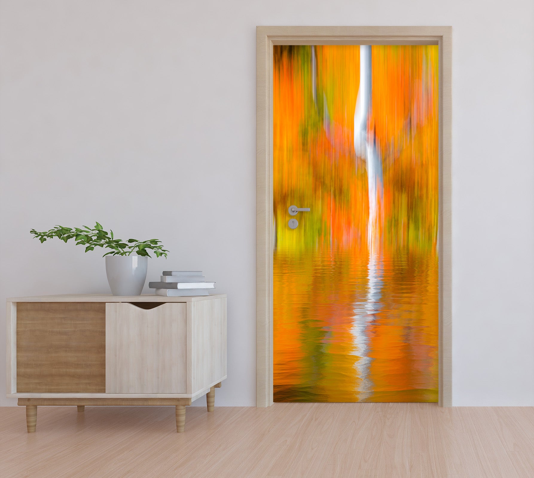3D Orange Water Ripple 12027 Marco Carmassi Door Mural