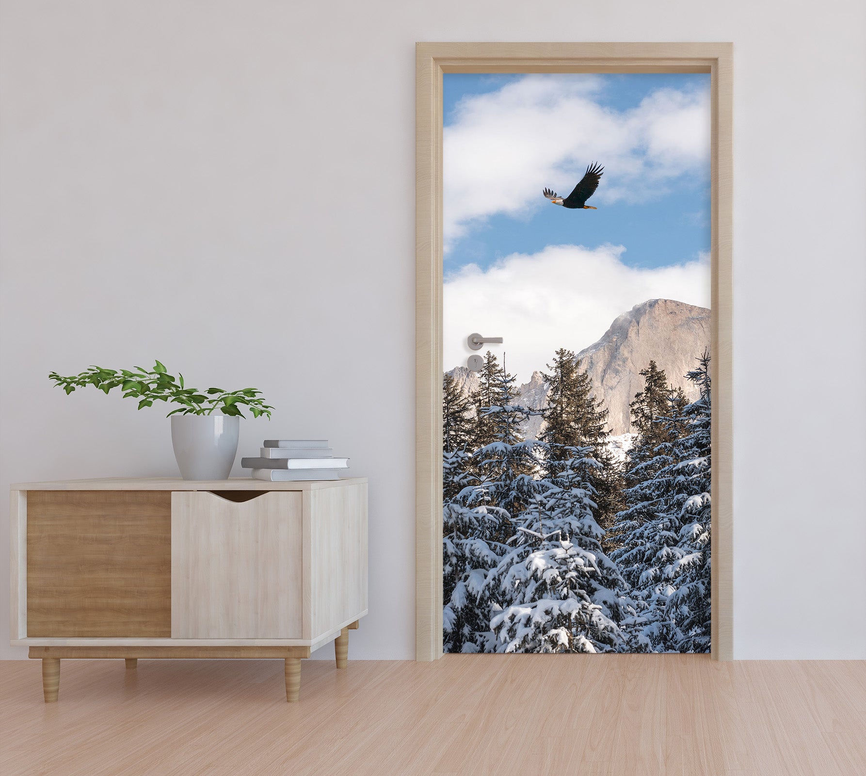 3D Forest Eagle 11970 Marco Carmassi Door Mural