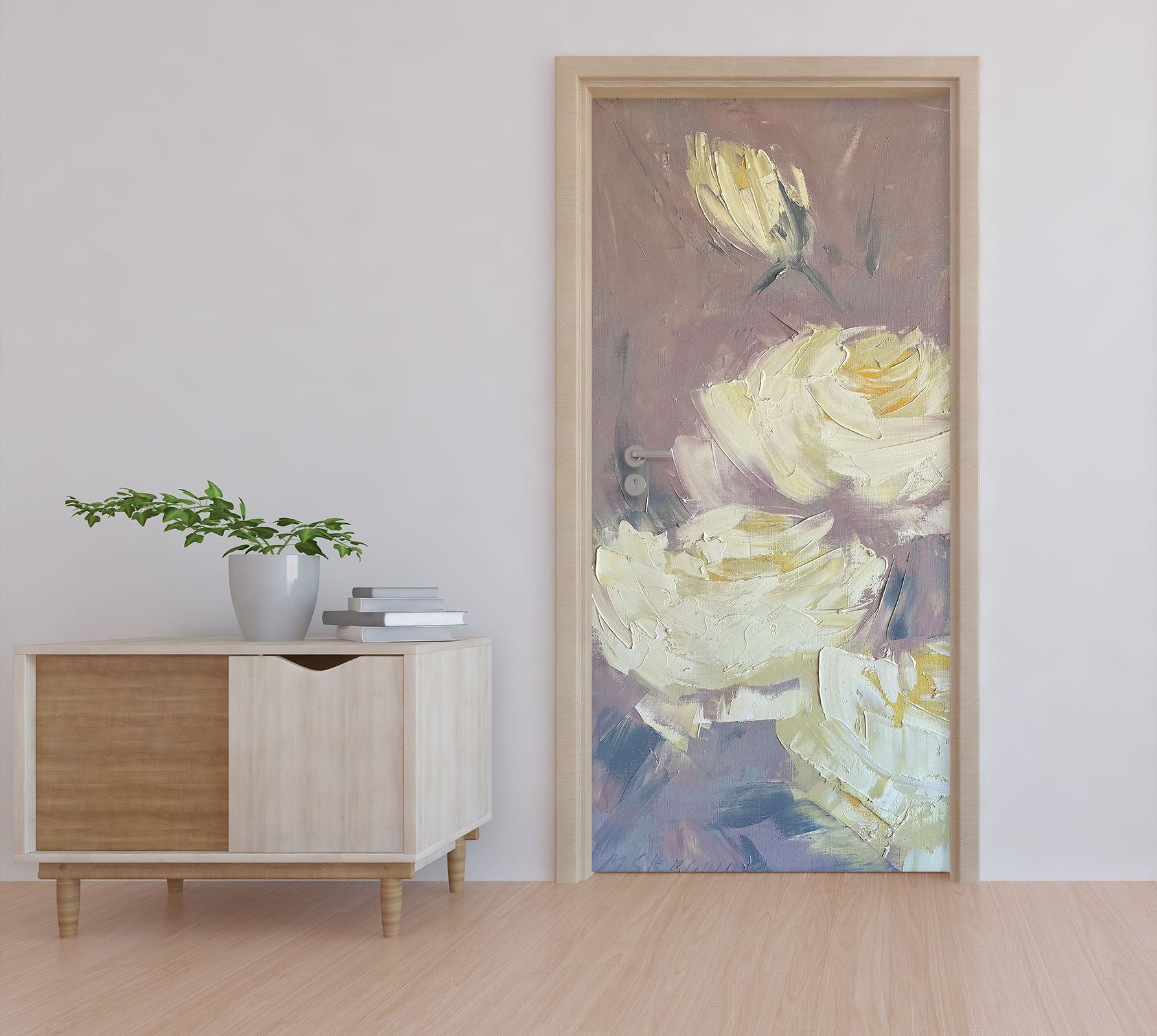 3D Yellow Rose 3080 Skromova Marina Door Mural