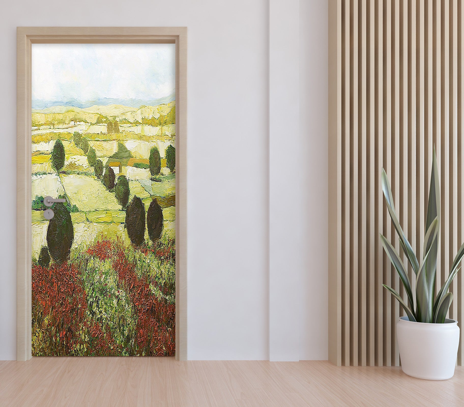 3D Flower Bush Field 9304 Allan P. Friedlander Door Mural