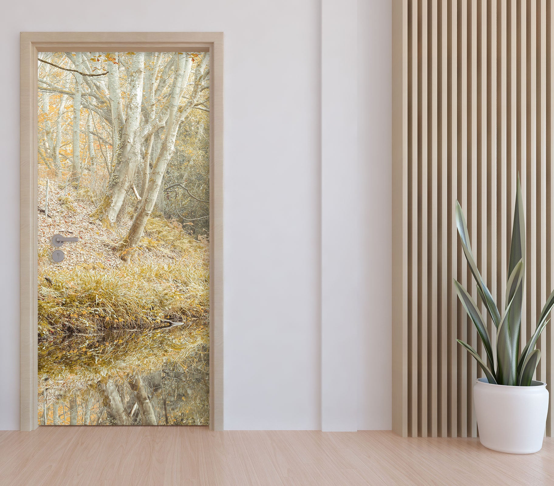 3D Riverside Trees 5091 Assaf Frank Door Mural