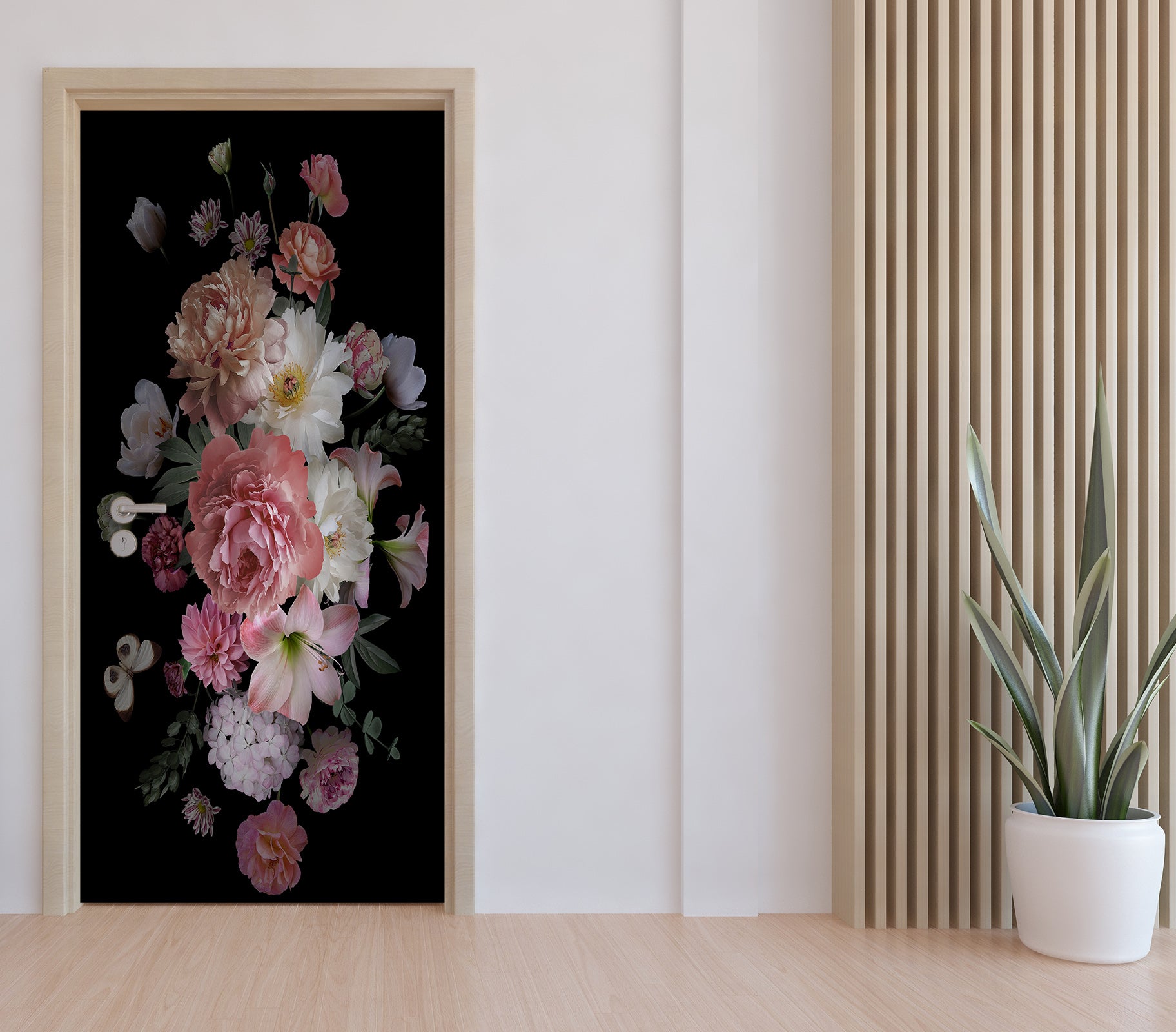 3D Flower Bush 25193 Door Mural