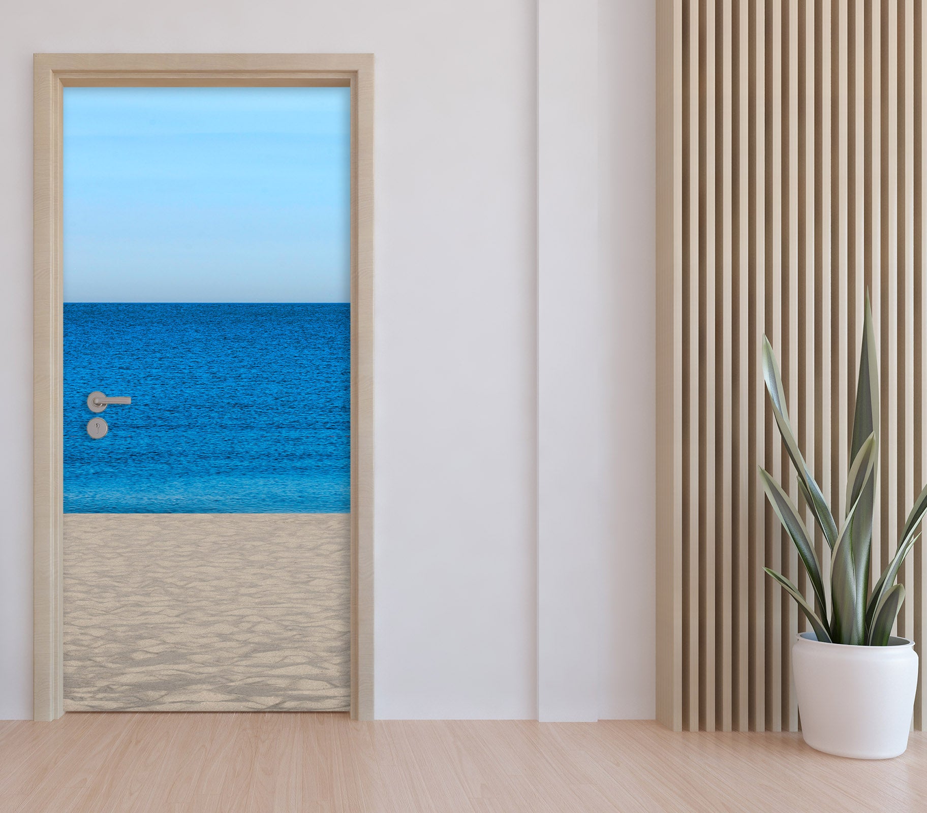 3D Beach Blue Sea 11506 Marco Carmassi Door Mural
