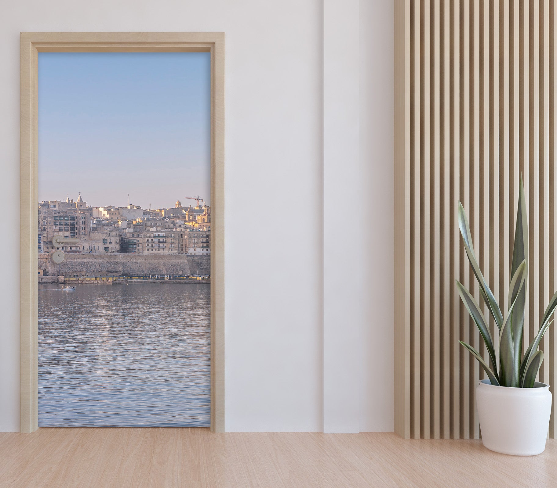 3D Sea Surface Houses 106110 Assaf Frank Door Mural