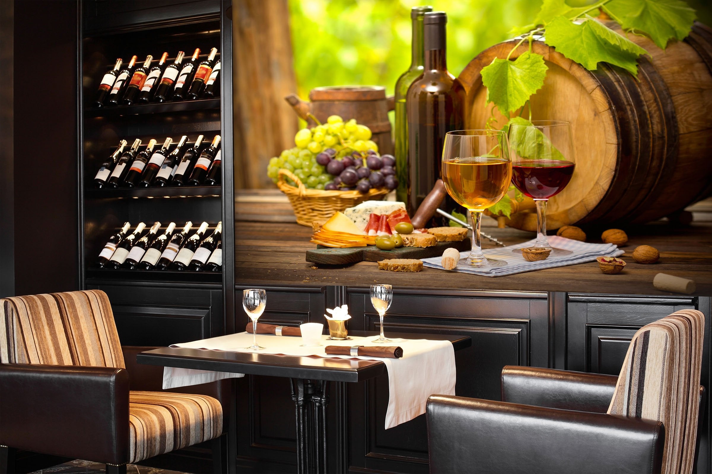 3D Wine Fruit Picnic 34 Wall Murals Wallpaper AJ Wallpaper 2 