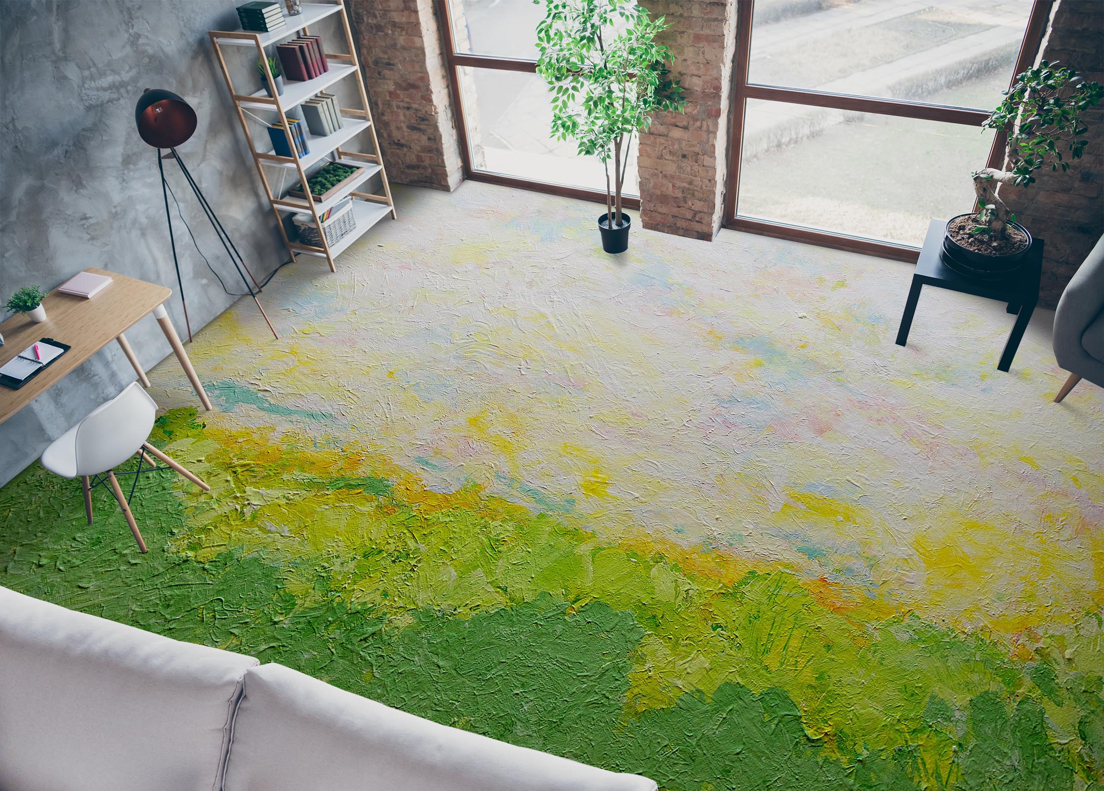 3D Green Grass Pattern Painting 9502 Allan P. Friedlander Floor Mural