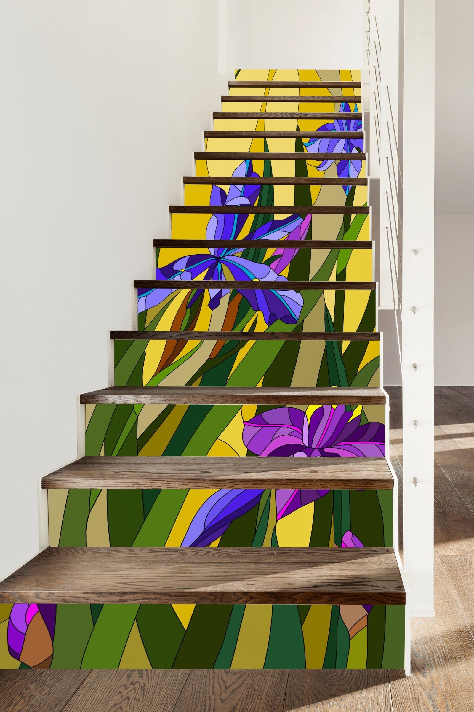 3D Flowers 340 Stair Risers Wallpaper AJ Wallpaper 