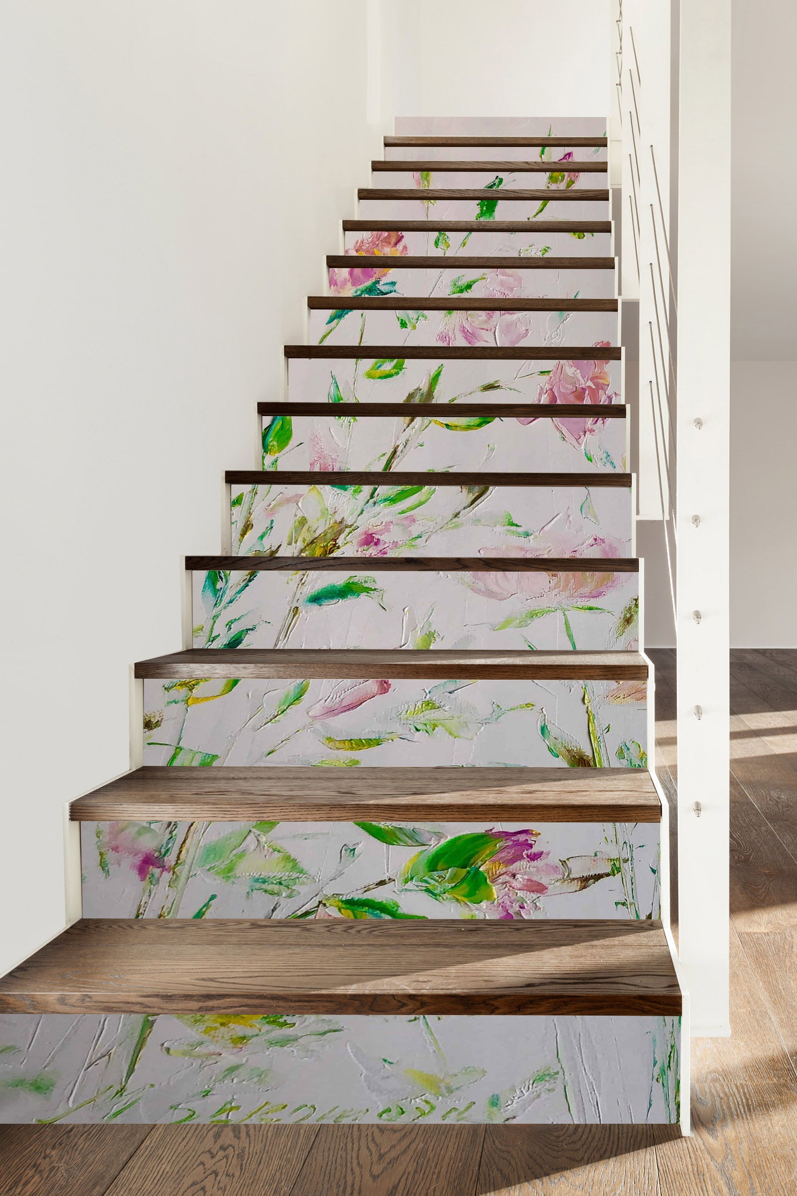 3D Pink Flower 2153 Skromova Marina Stair Risers