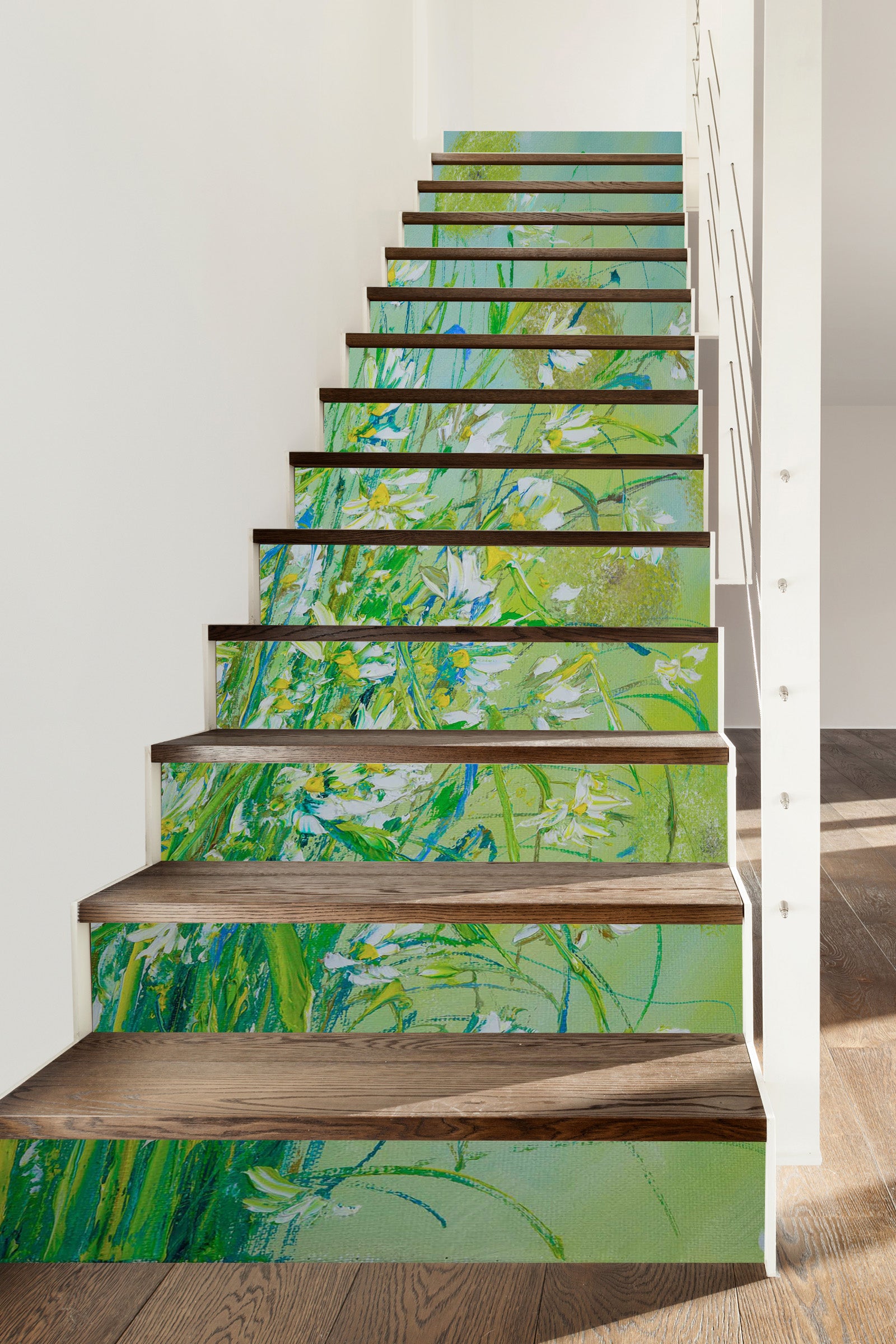 3D Blue Pattern 828 Skromova Marina Stair Risers