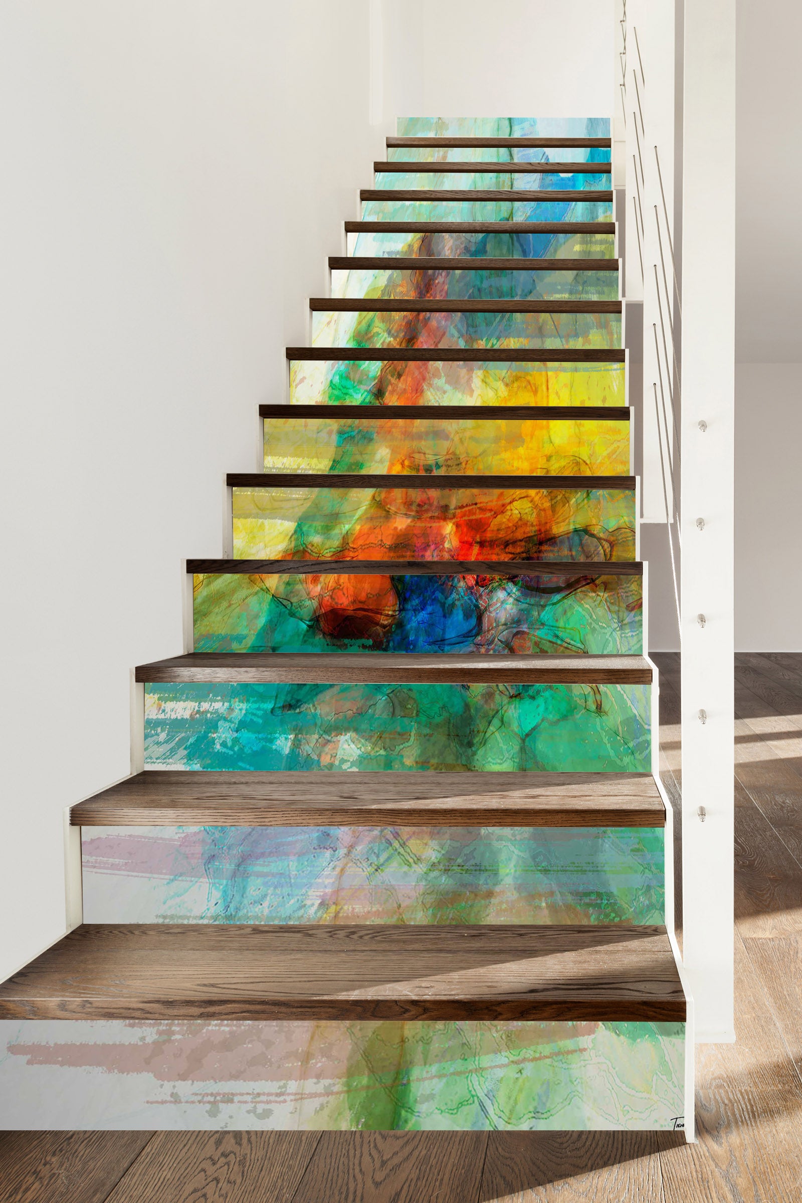 3D Colorful Ink 104209 Michael Tienhaara Stair Risers
