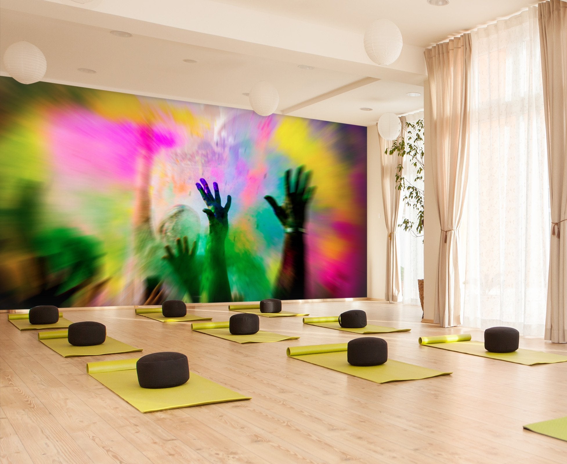 3D color run 32 Wall Murals Wallpaper AJ Wallpaper 