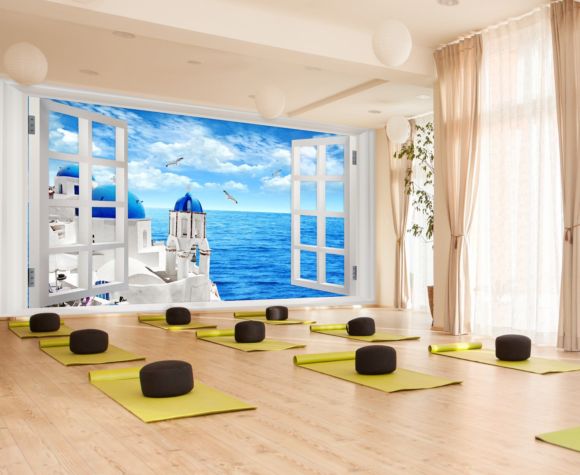 3D Window Sea 085 Wall Murals Wallpaper AJ Wallpaper 2 