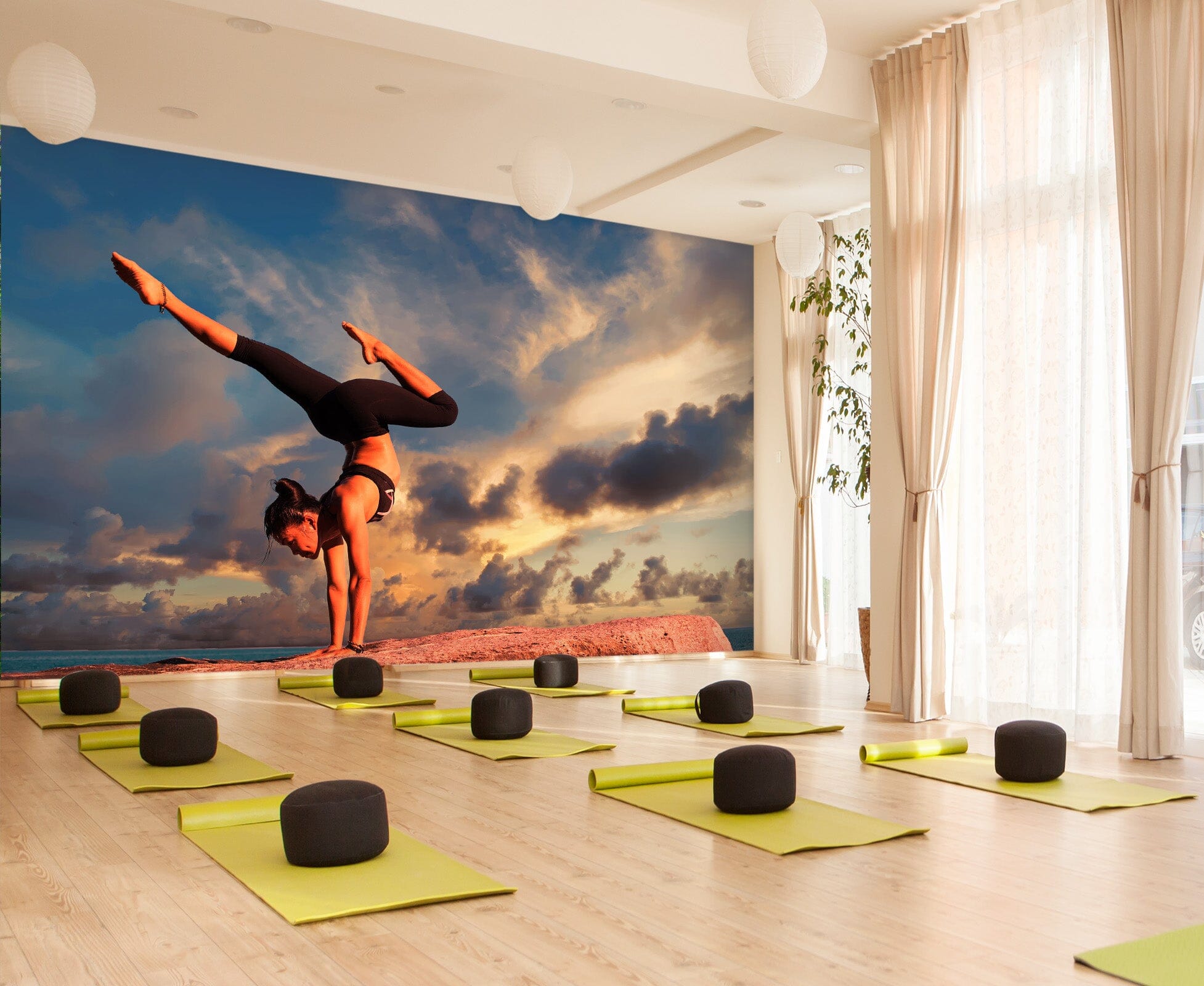 3D Yoga Handstand 322 Wall Murals Wallpaper AJ Wallpaper 2 