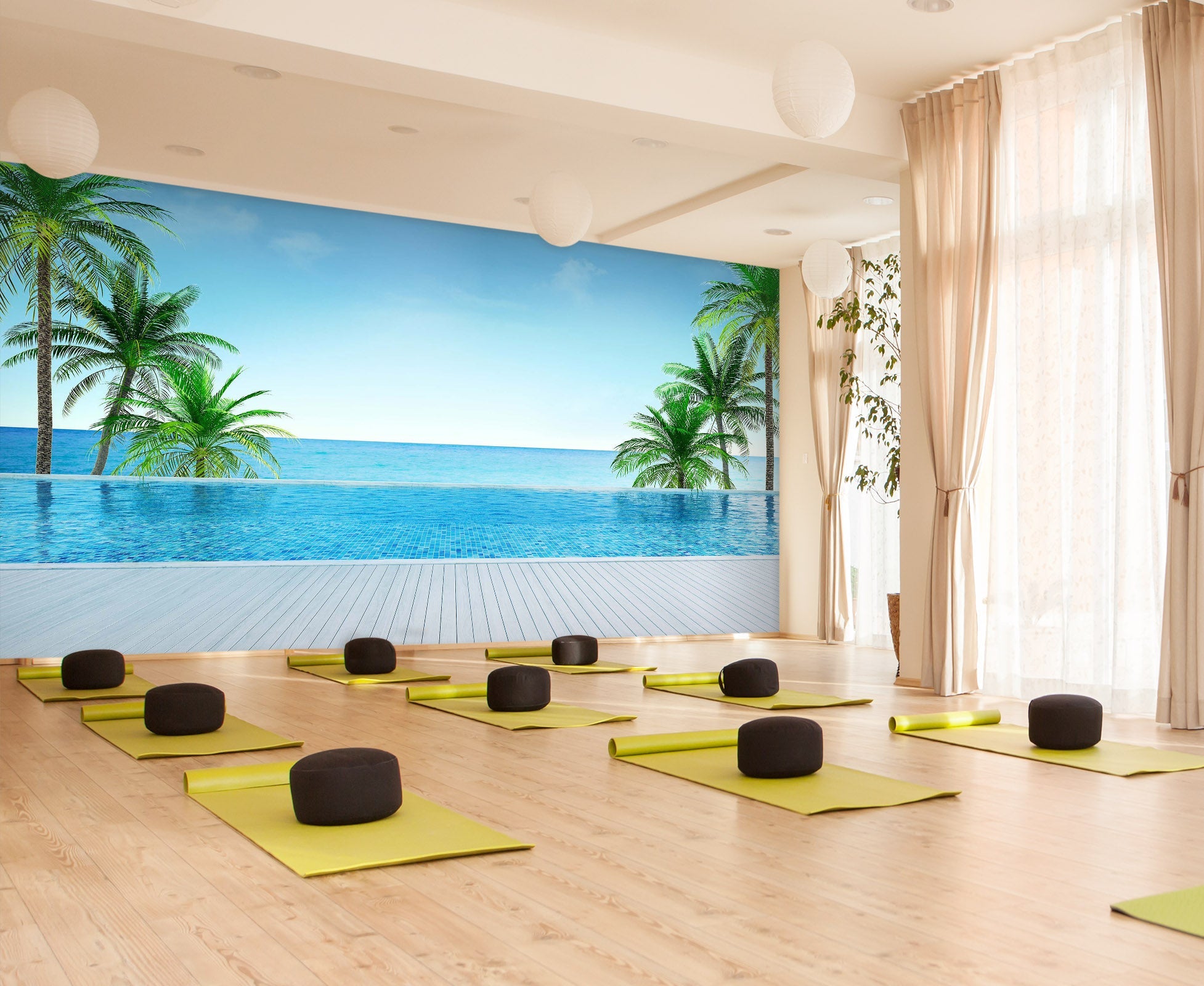 3D Sea Coconut 099 Wall Murals Wallpaper AJ Wallpaper 2 