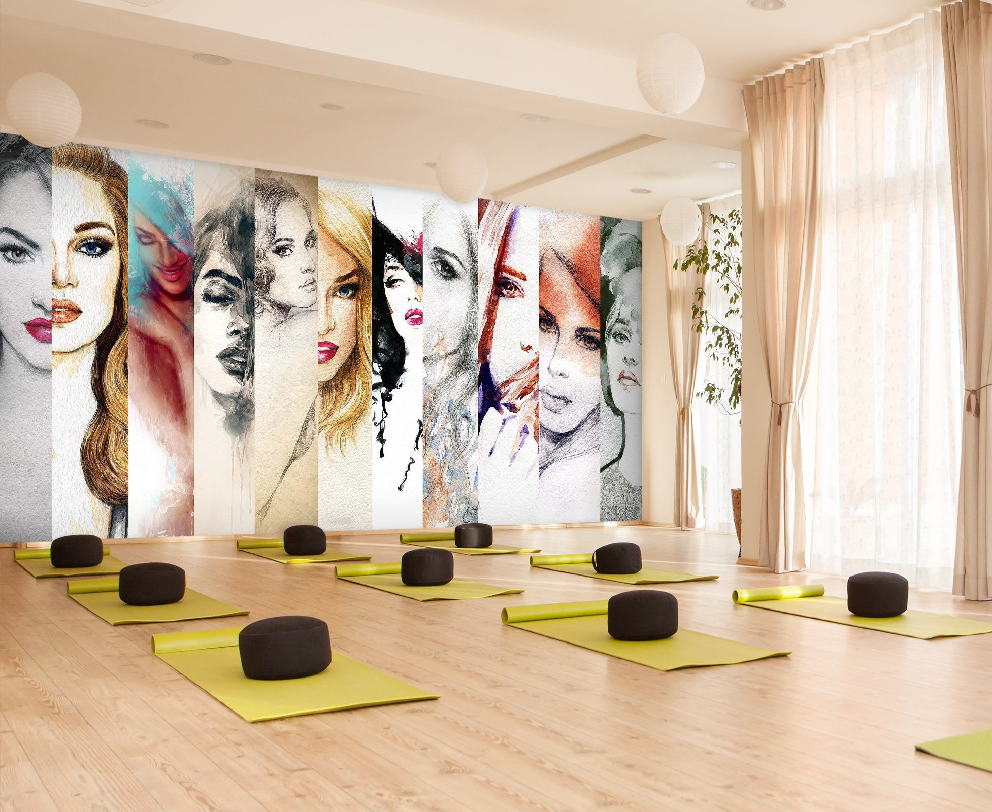 3D girl pattern 41 Wall Murals Wallpaper AJ Wallpaper 