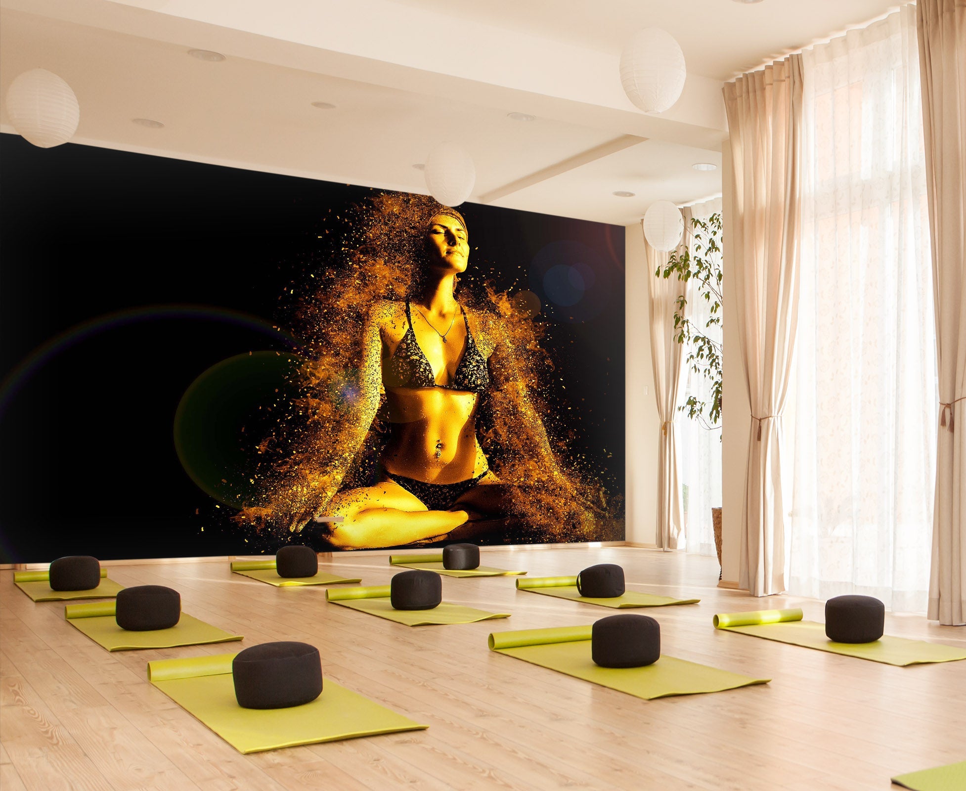 3D Yoga Pose 127 Wall Murals Wallpaper AJ Wallpaper 2 