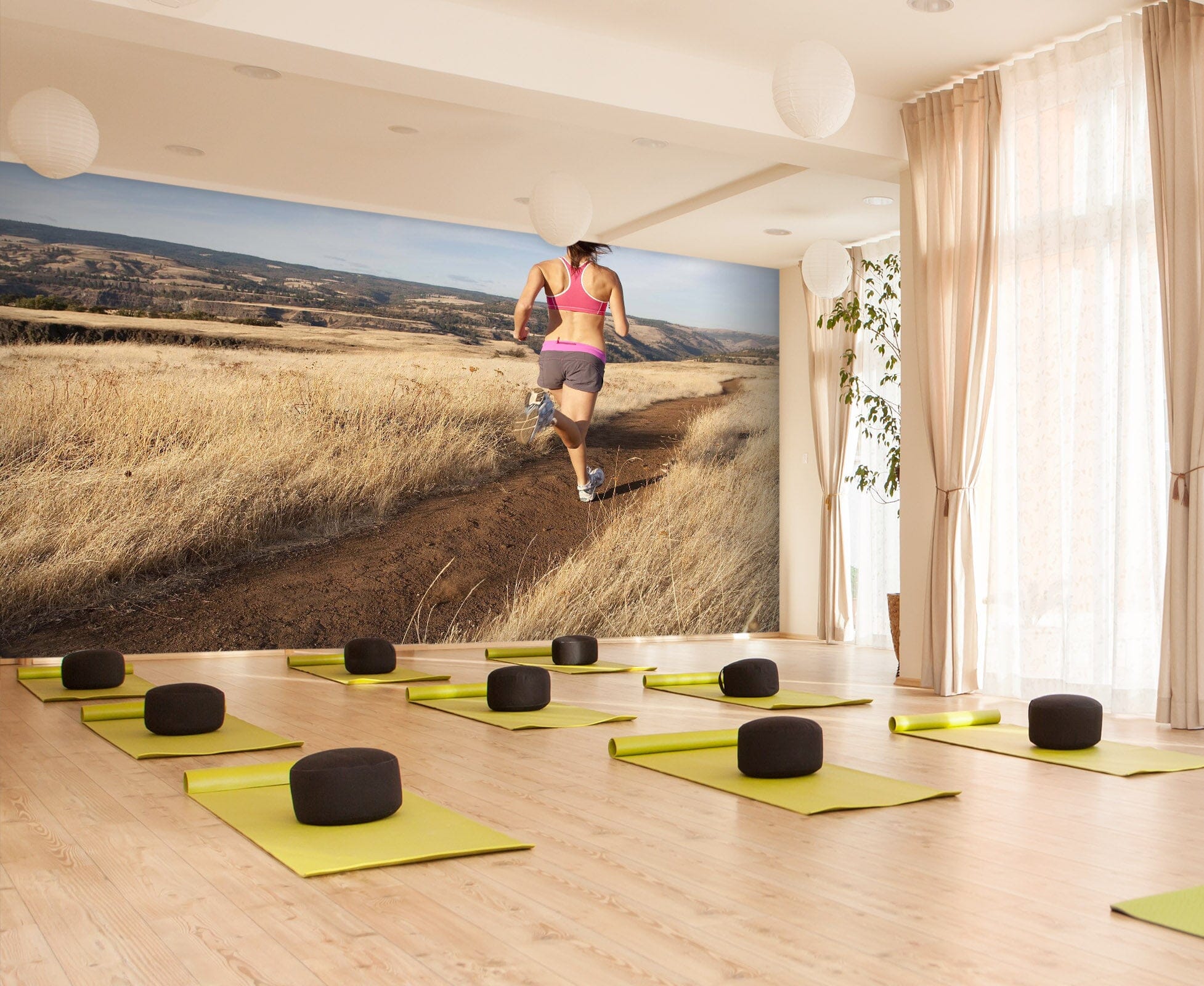 3D Girl Running 219 Wall Murals Wallpaper AJ Wallpaper 2 