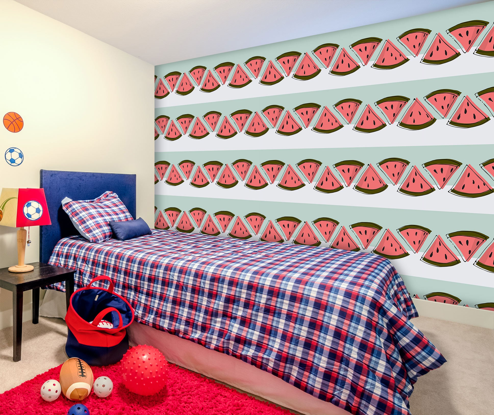 3D Watermelon 120111 Kashmira Jayaprakash Wall Mural Wall Murals