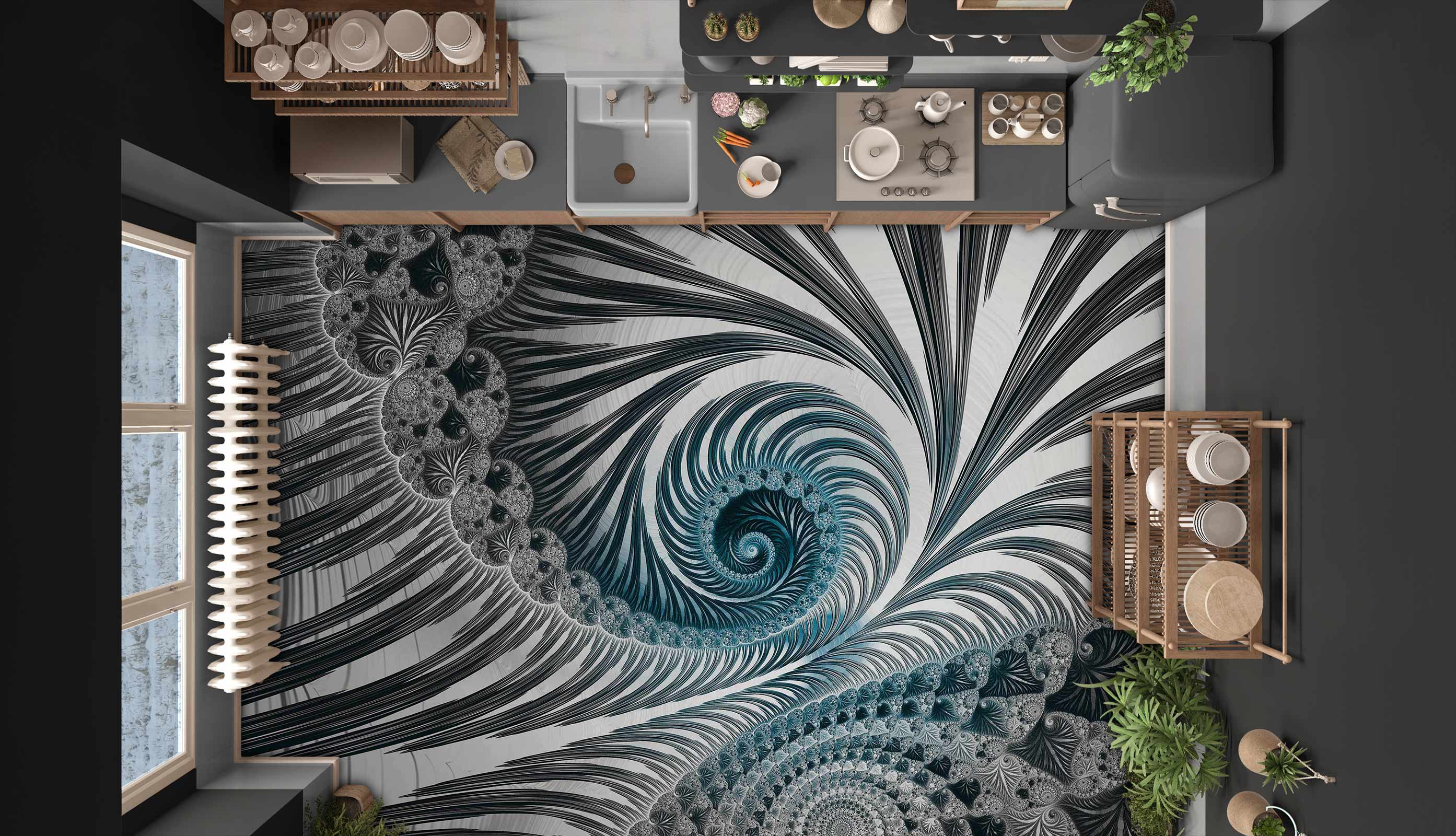 3D Thread Pattern 102149 Andrea Haase Floor Mural