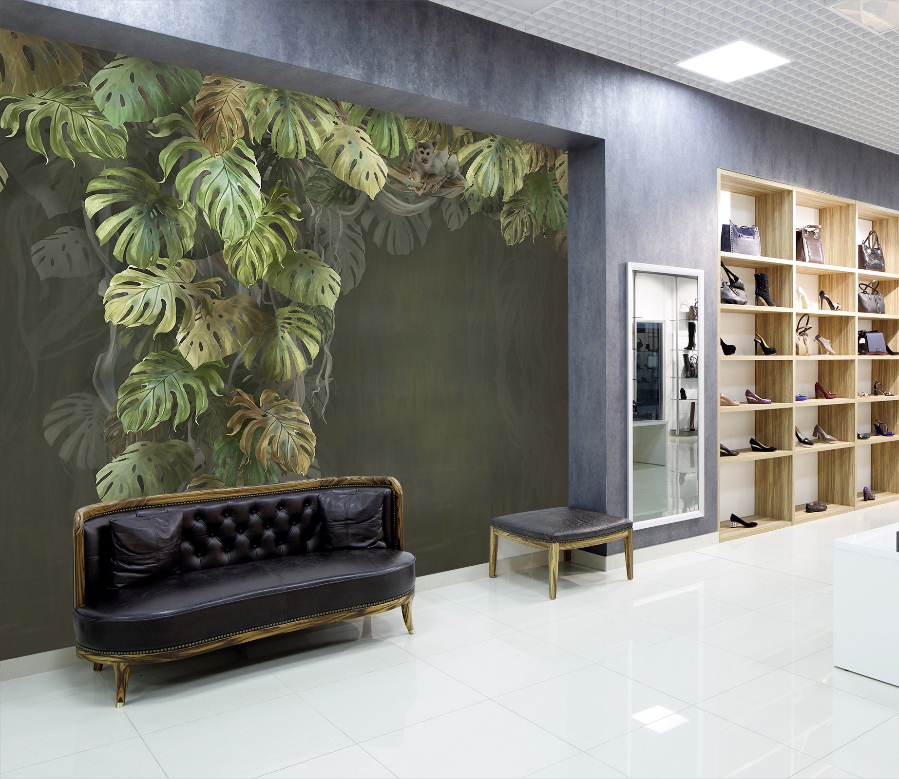 3D Banana Leaf 121 Wall Murals