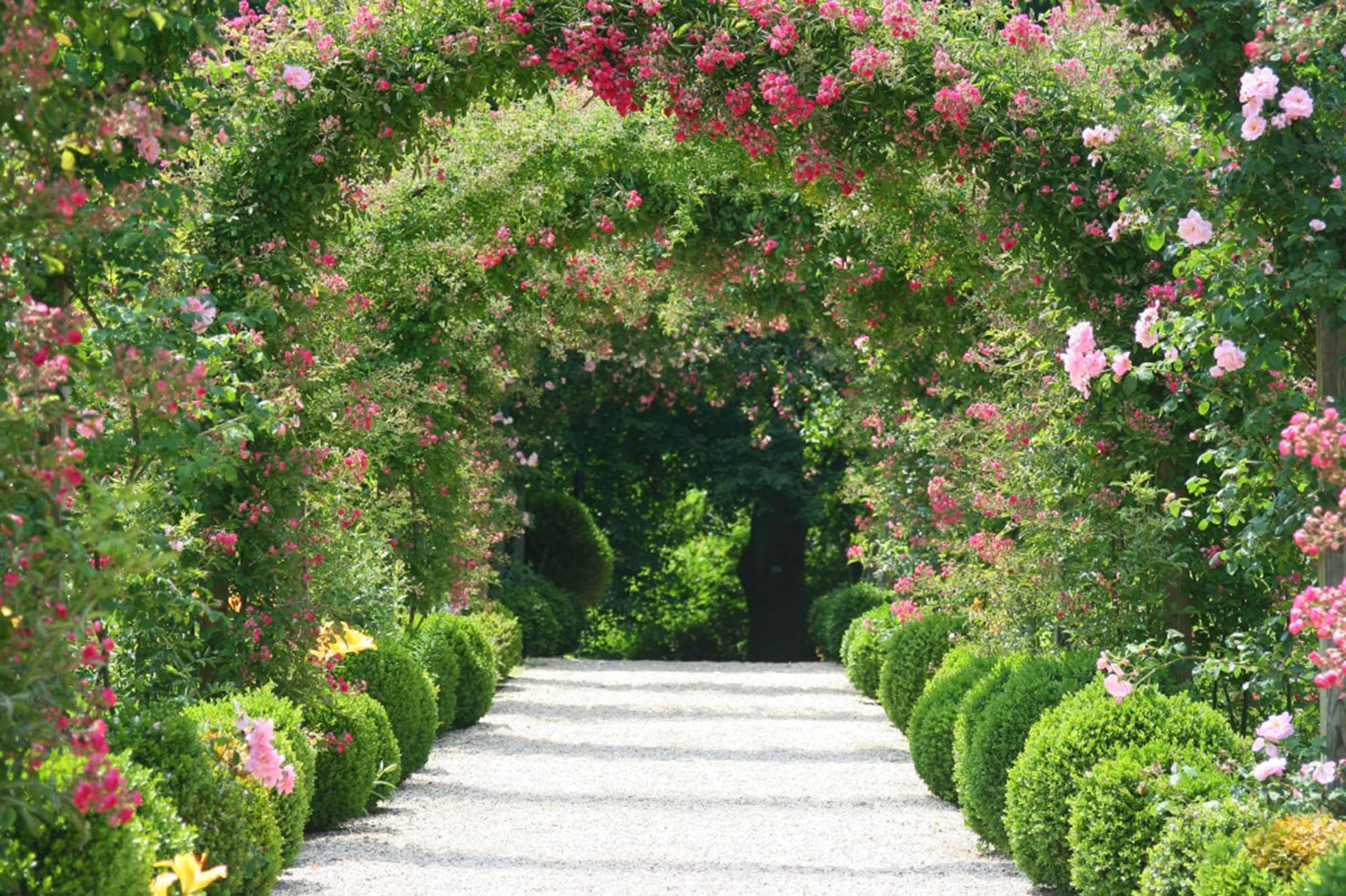 3D Flowers Arches 321 Garage Door Mural Wallpaper AJ Wallpaper 