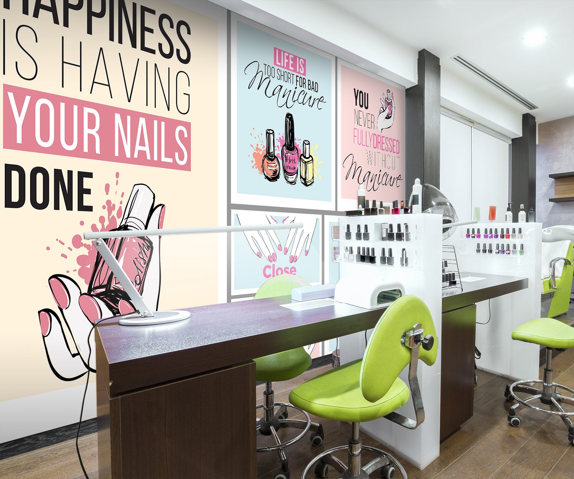 3D Pink Nail Polish 087 Wall Murals Wallpaper AJ Wallpaper 2 