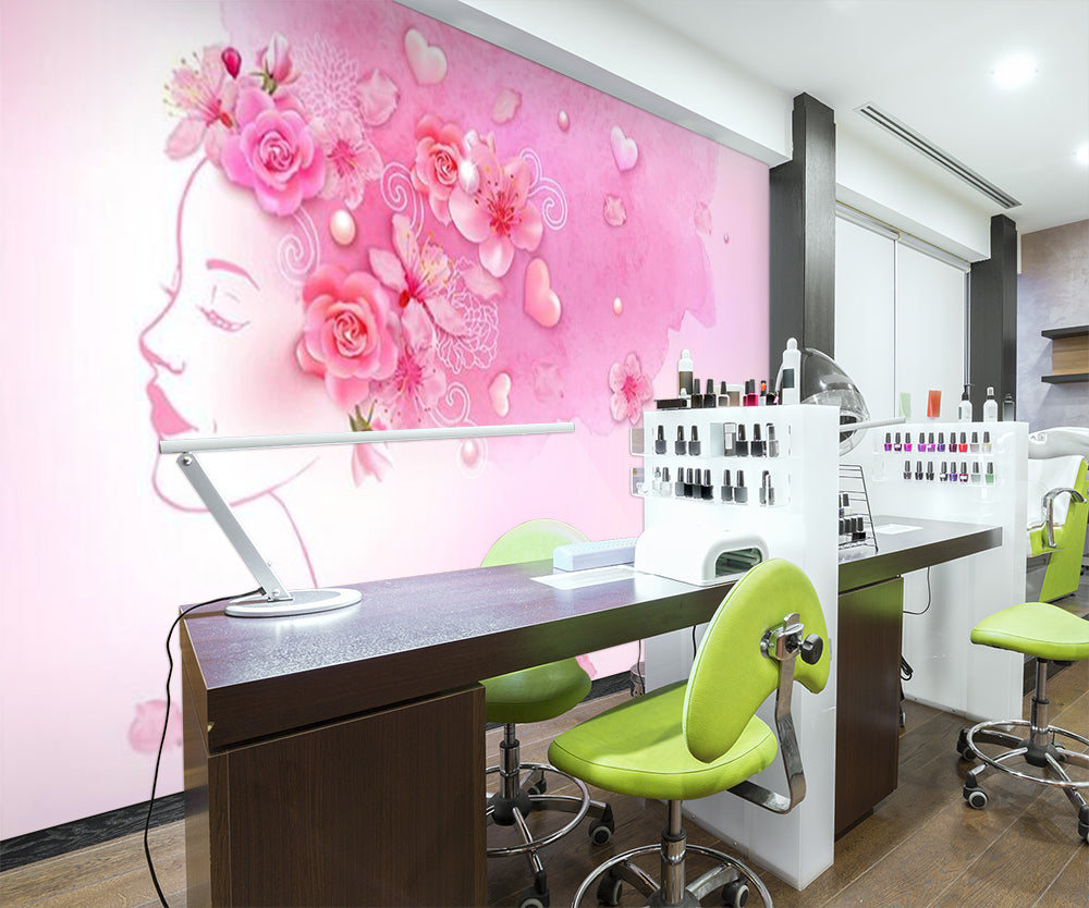 3D Pink Beauty Store 1588 Wall Murals