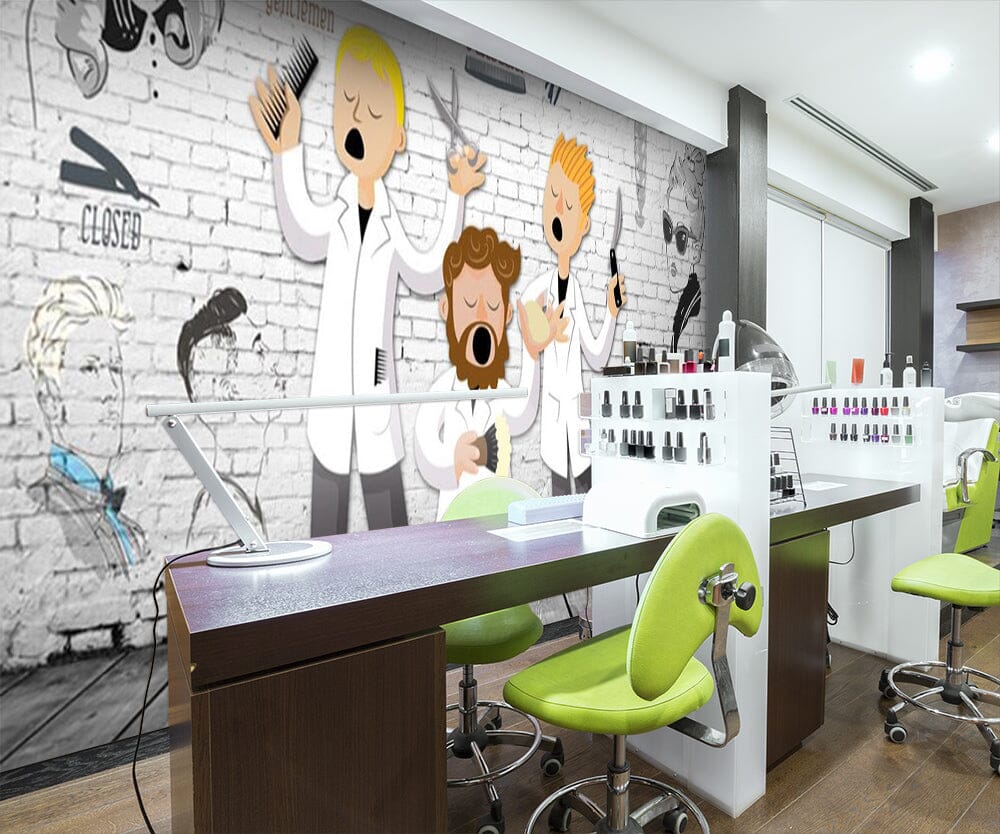 3D Happy Barber 1505 Wall Murals Wallpaper AJ Wallpaper 2 